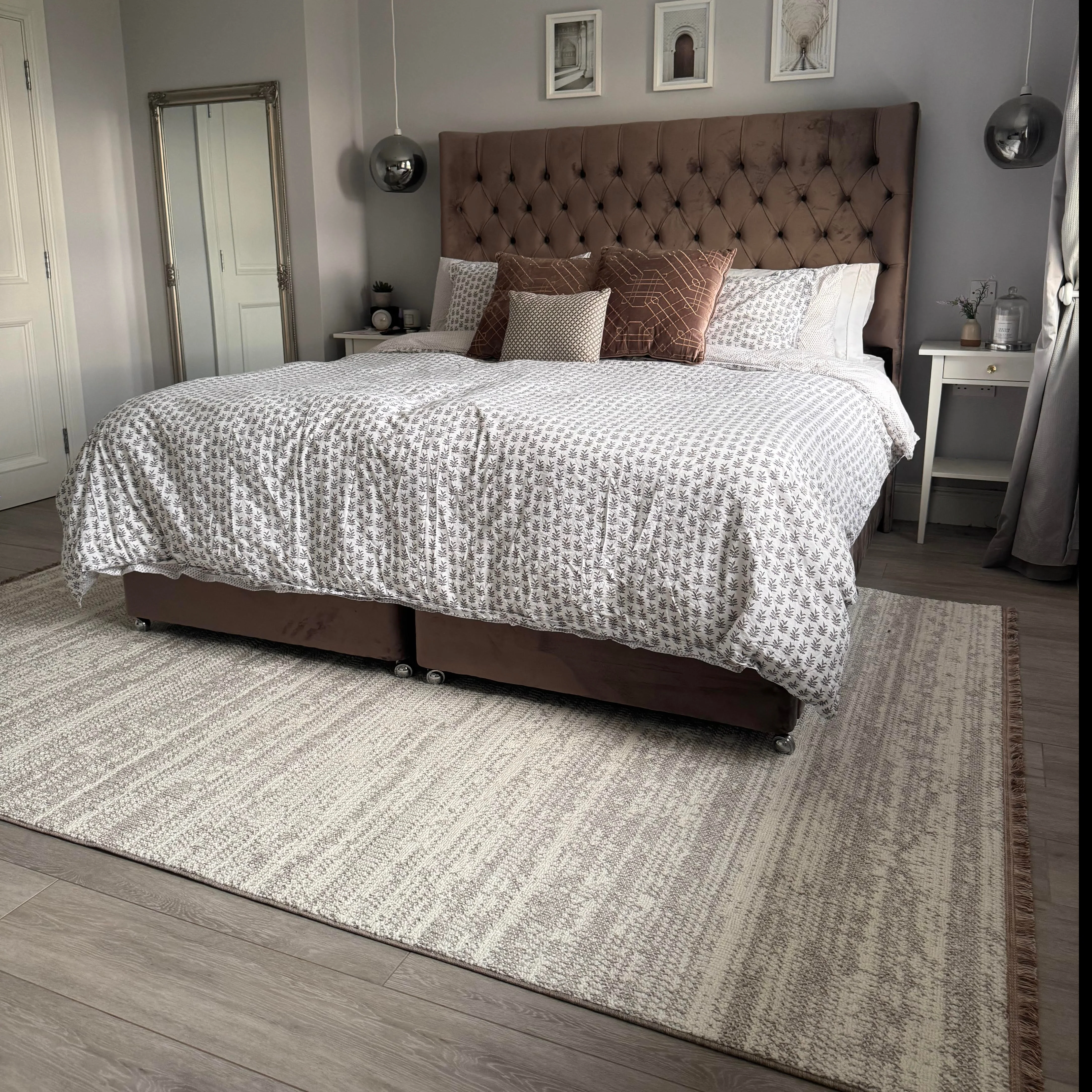 Beige Abstract Scandi Rug - Teva - Image 3