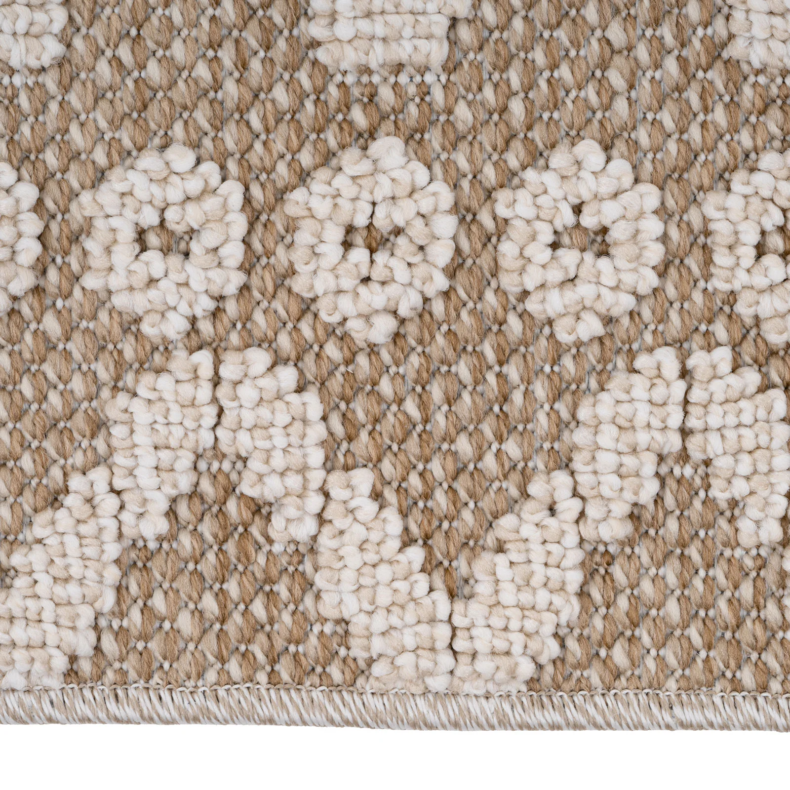 Beige Diamond Loop Pile Rug - Image 6