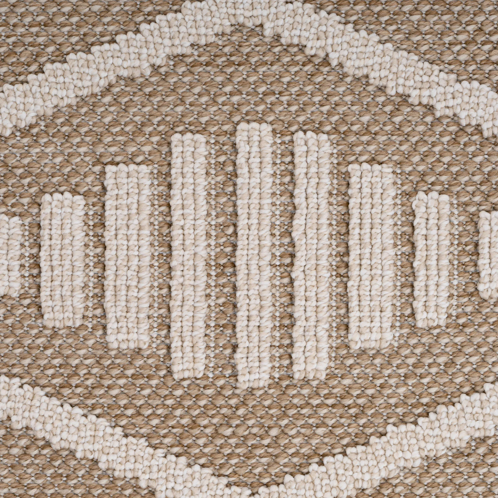 Beige Diamond Loop Pile Rug - Image 8