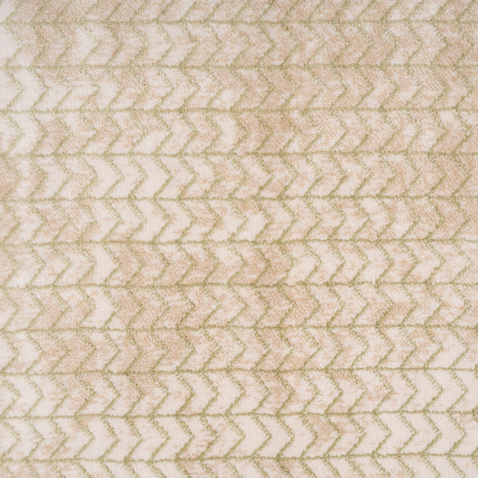 Beige Green Chevron Rug - Braided - Image 4