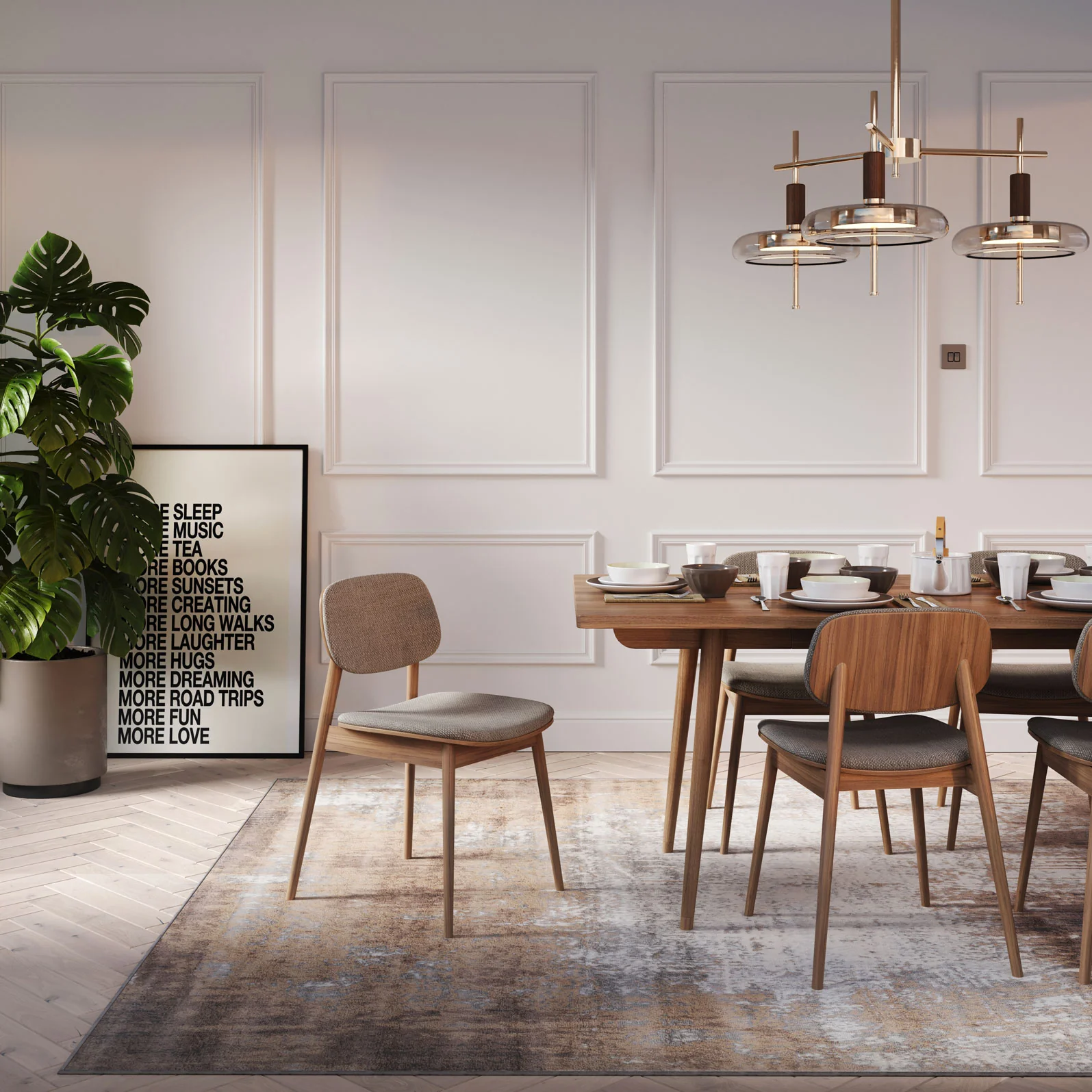 Beige Grey Distressed Area Rug - Image 5