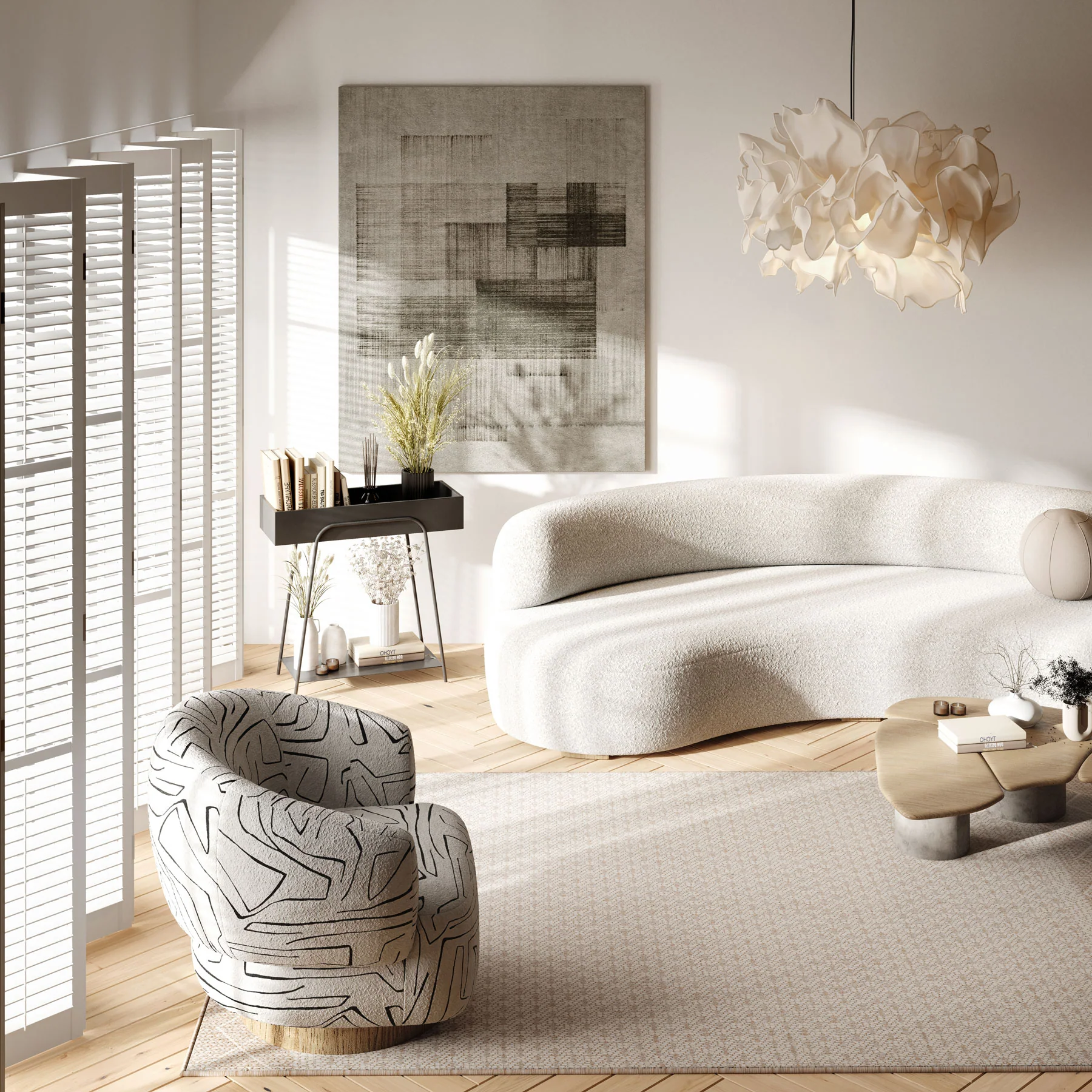 Beige Scandi Hygge Rug - Cudo - Image 2