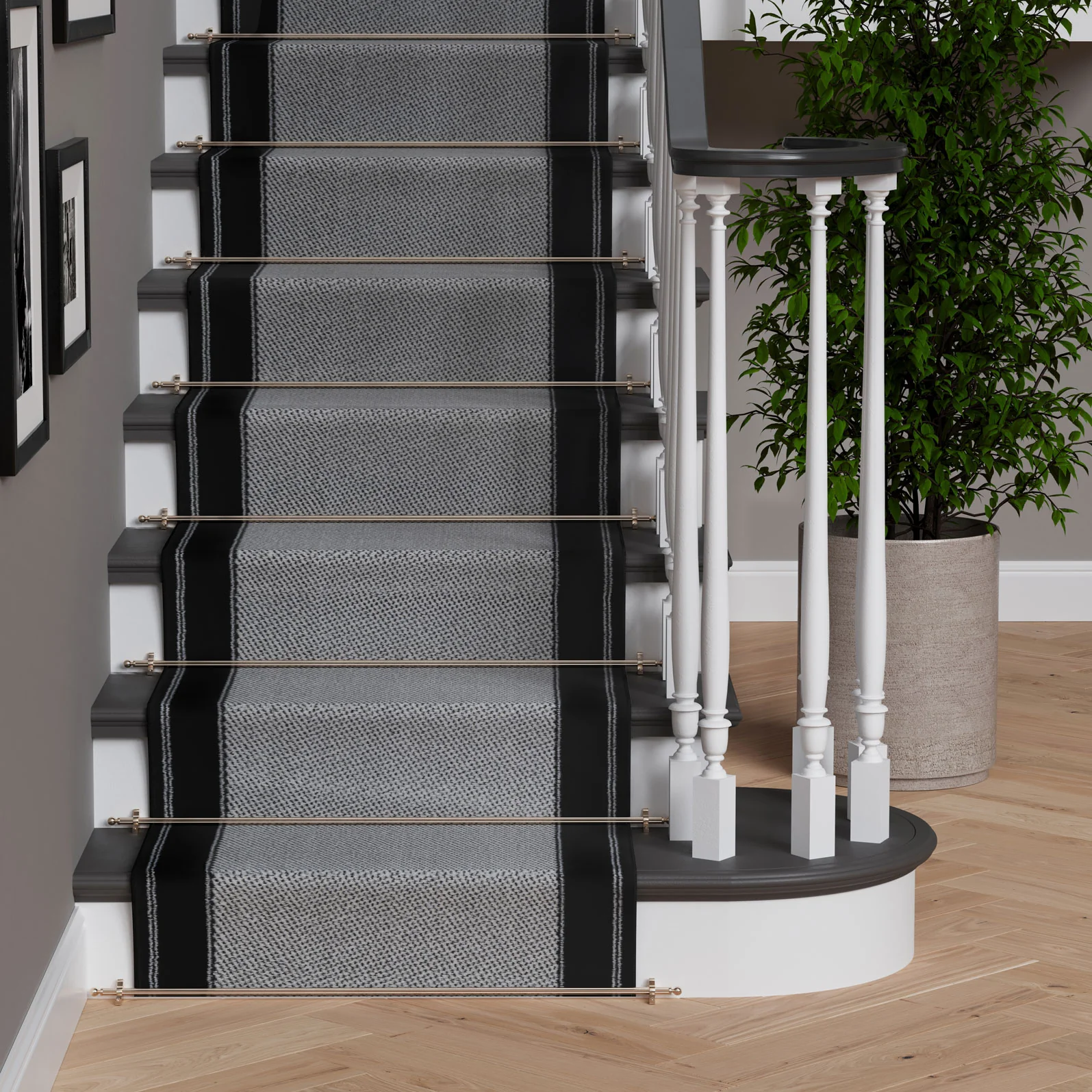 Black Border Stair Carpet Runner - Cut to Measure - Image 7