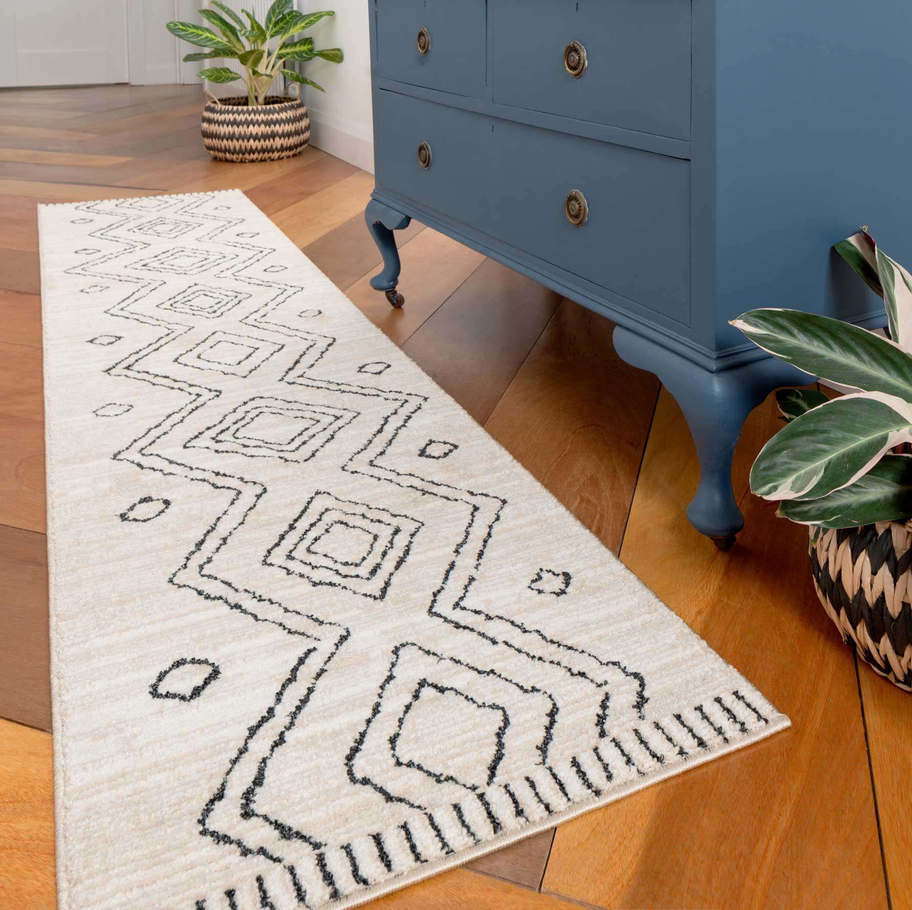 Cosy Soft Underfoot Cream Moroccan Berber Bedroom Rug - Neva - Image 7