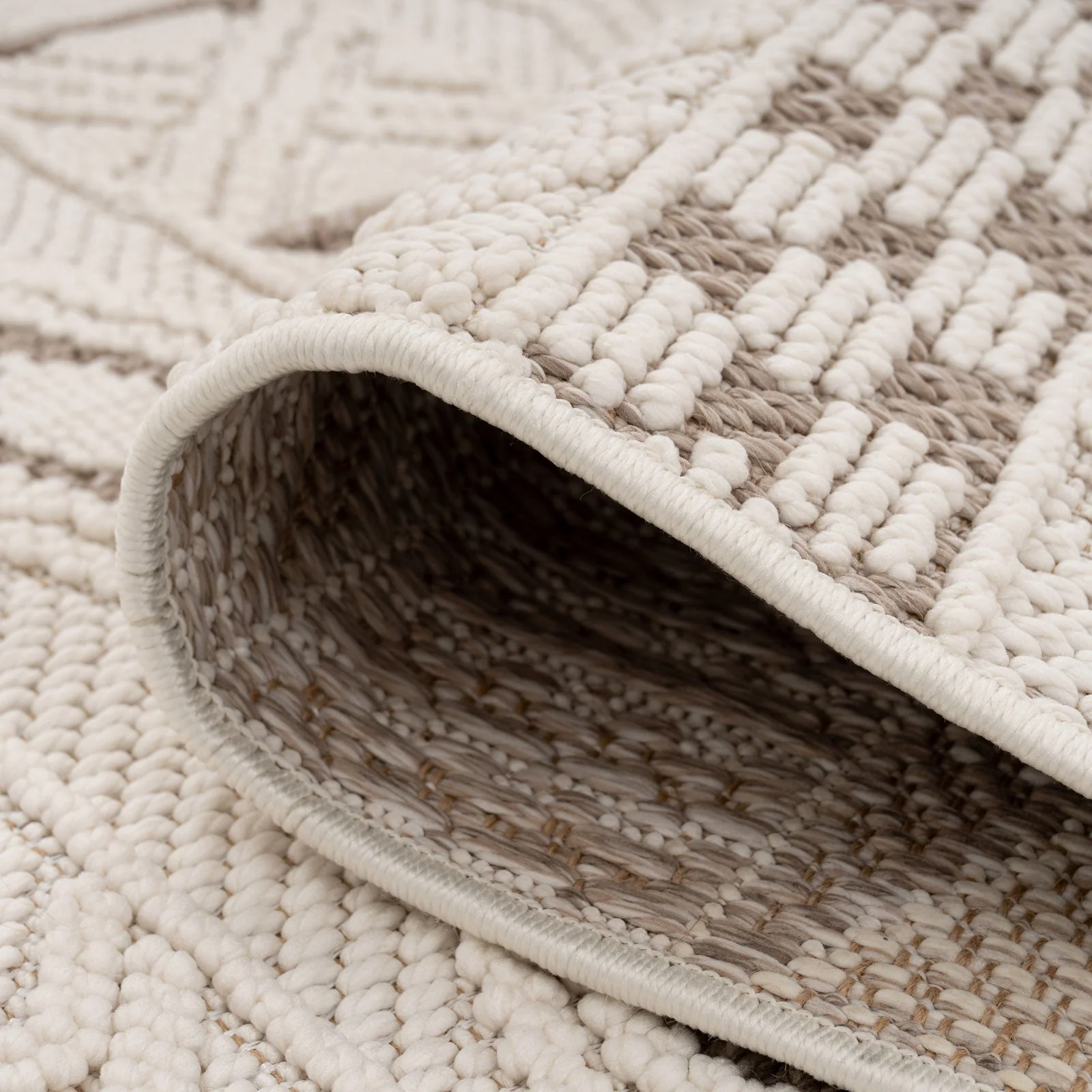 Cream Beige Boho Runner Rug - Sachi - Image 2