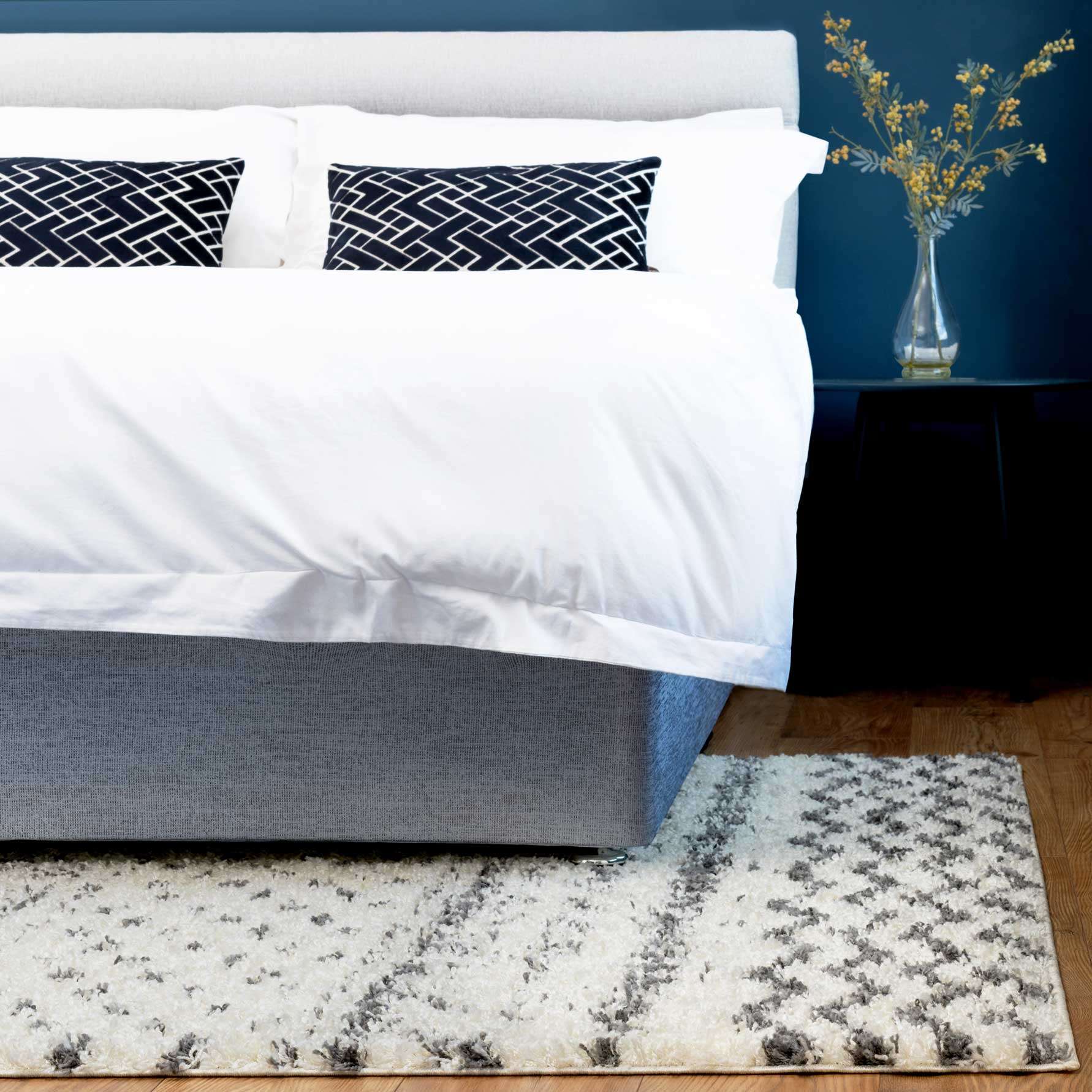 Cream Scandi Nordic Shaggy Rug - Image 2