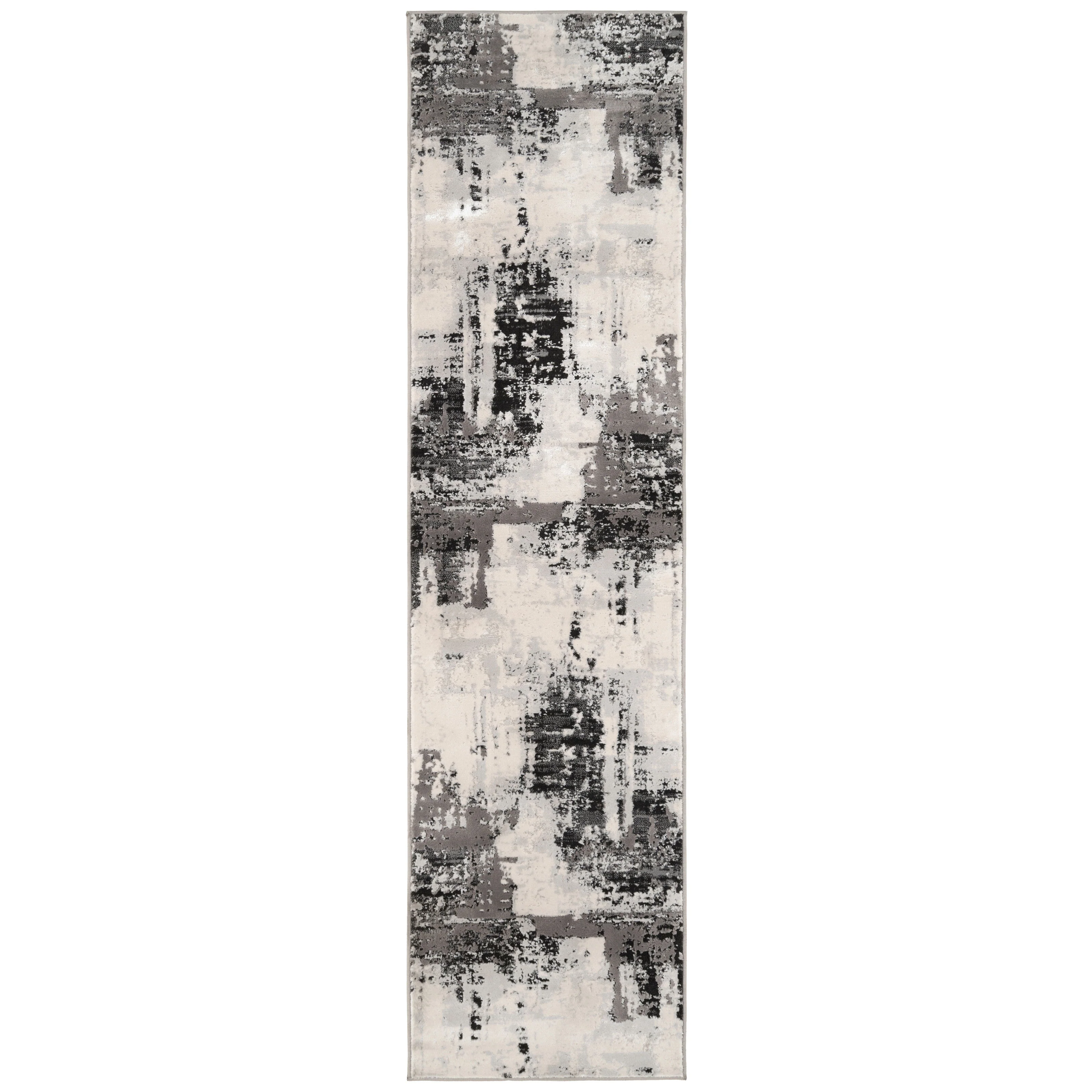 Distressed Abstract Grey Black Area Rug - Grace - Image 10
