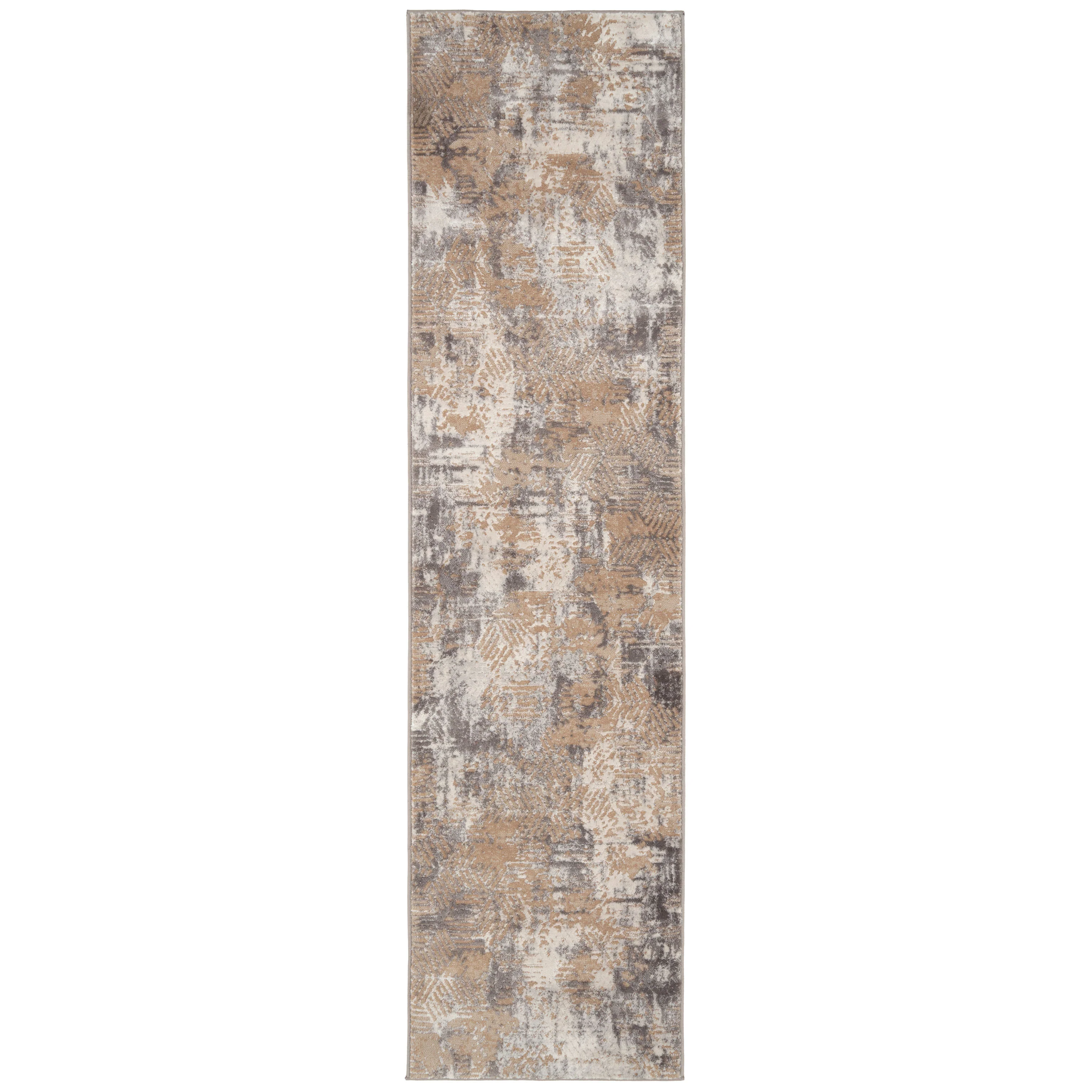 Distressed Beige Art Deco Area Rug - Busby - Image 8