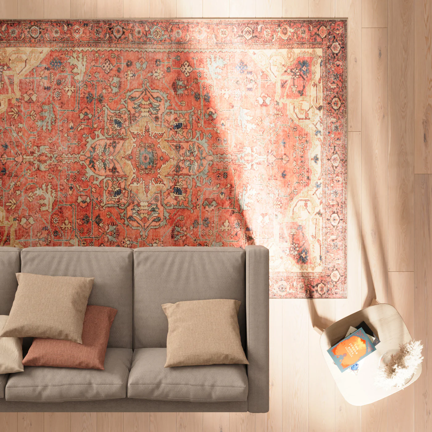 Kashan Washable Terracotta Rug - Viv - Image 6