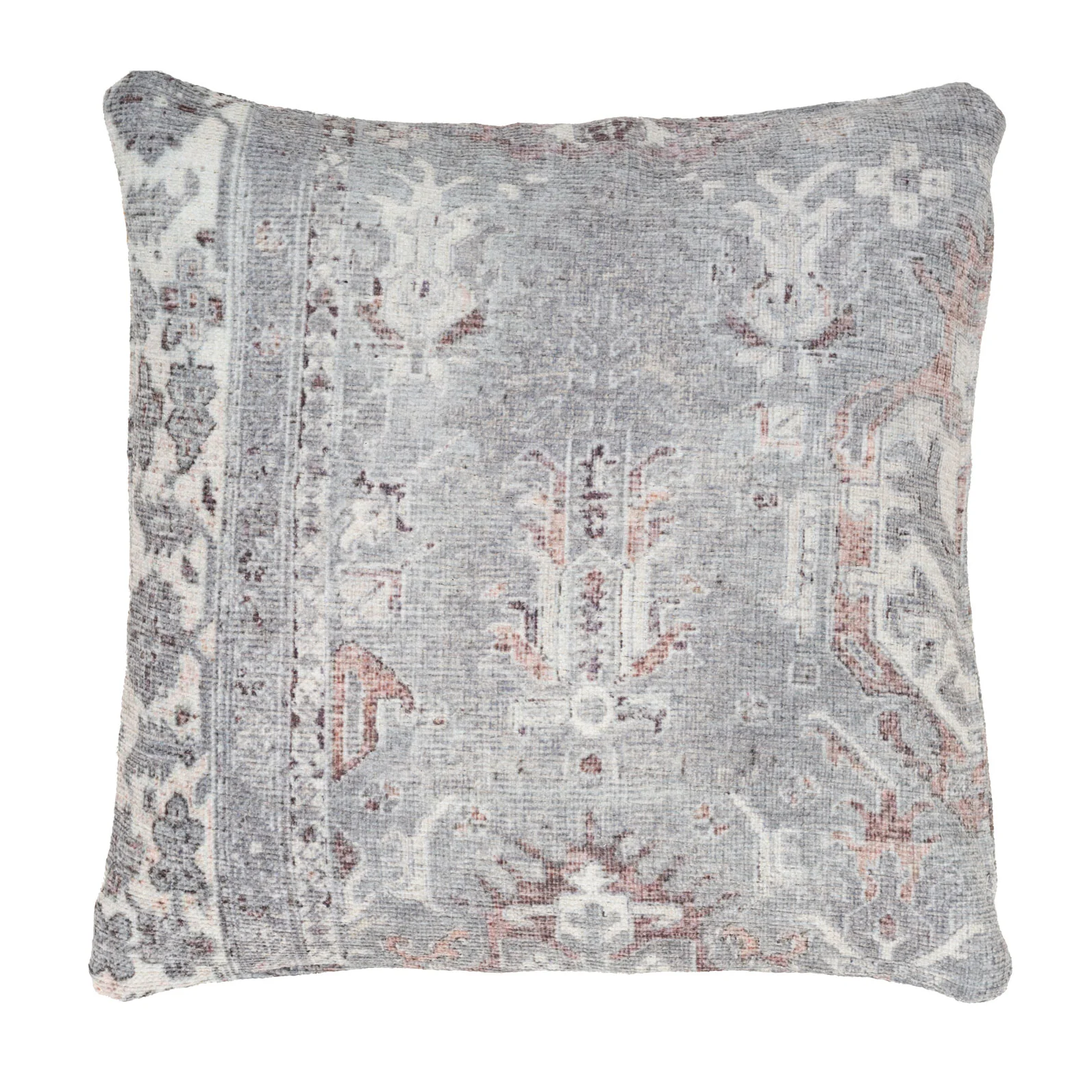 Flatwoven Washable Distressed Renaissance Grey Beige Rug - Fleur - Image 13