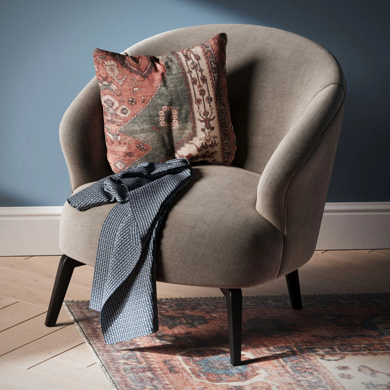 Distressed Terracotta Cushion Cover - Image 5