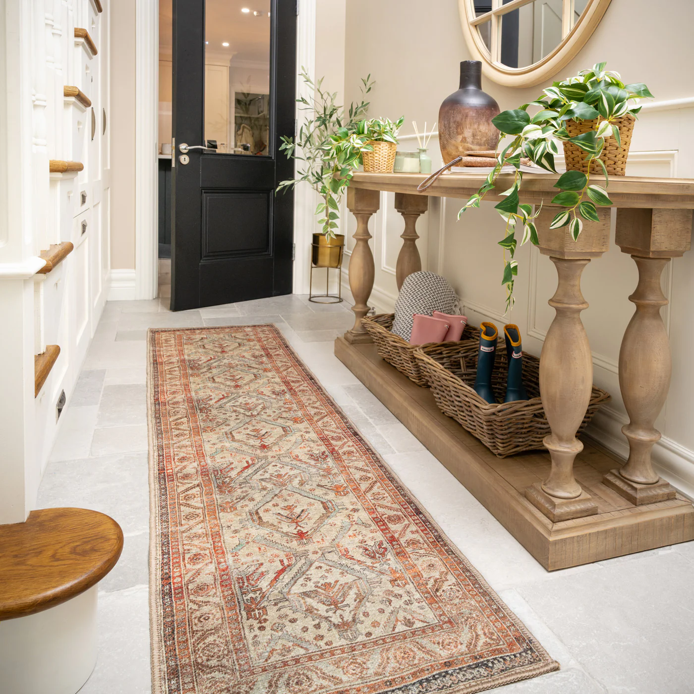 Distressed Terracotta Washable Runner - Rowe - Image 3