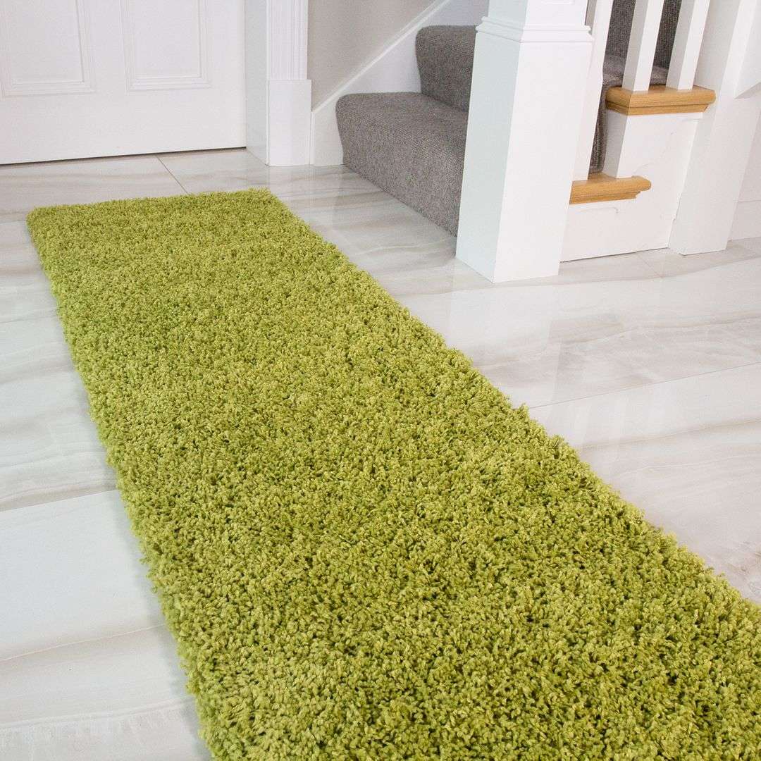 Fern Green Shaggy Rug - Image 5