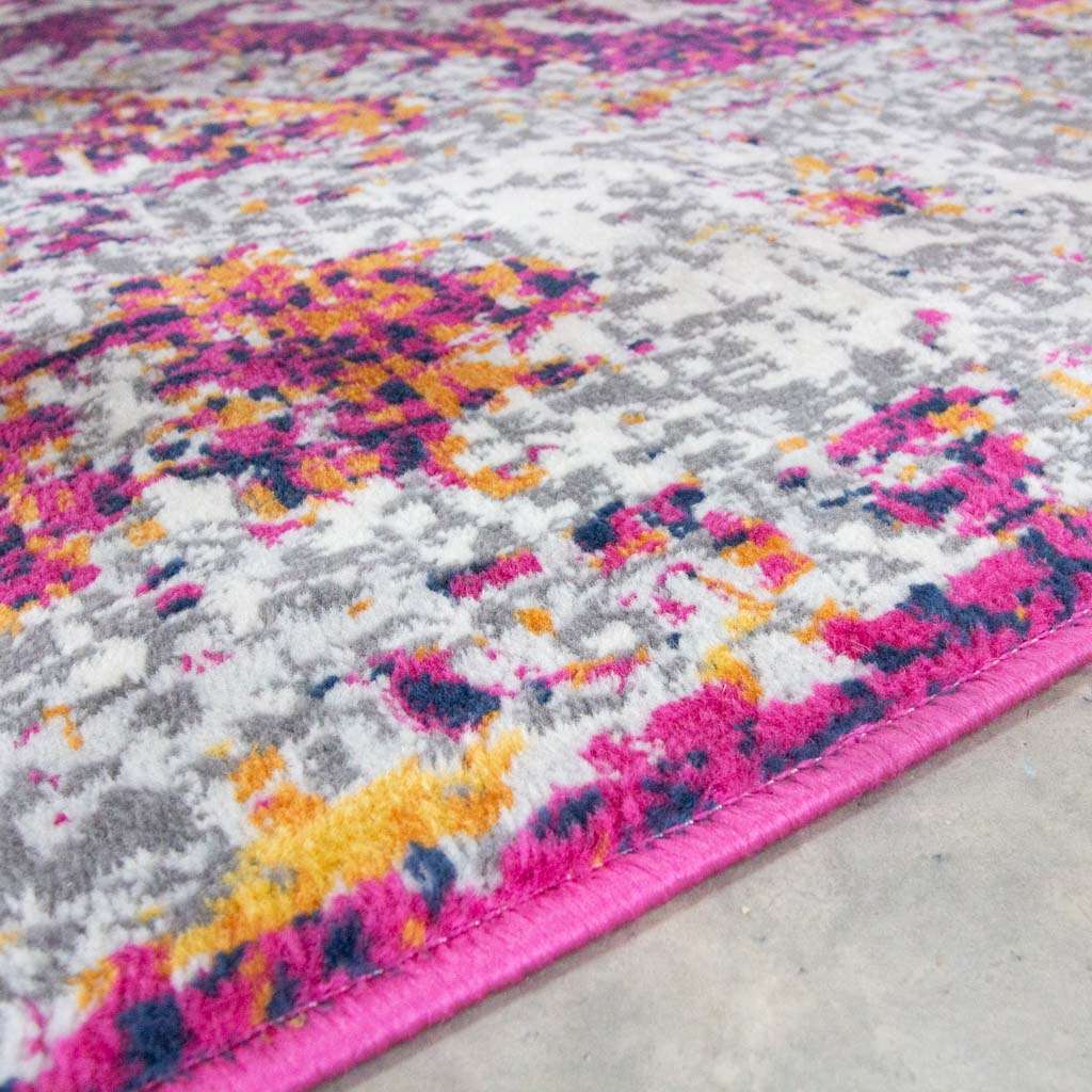 Fuschia Pink Oriental Distressed Runner Rug - Image 6