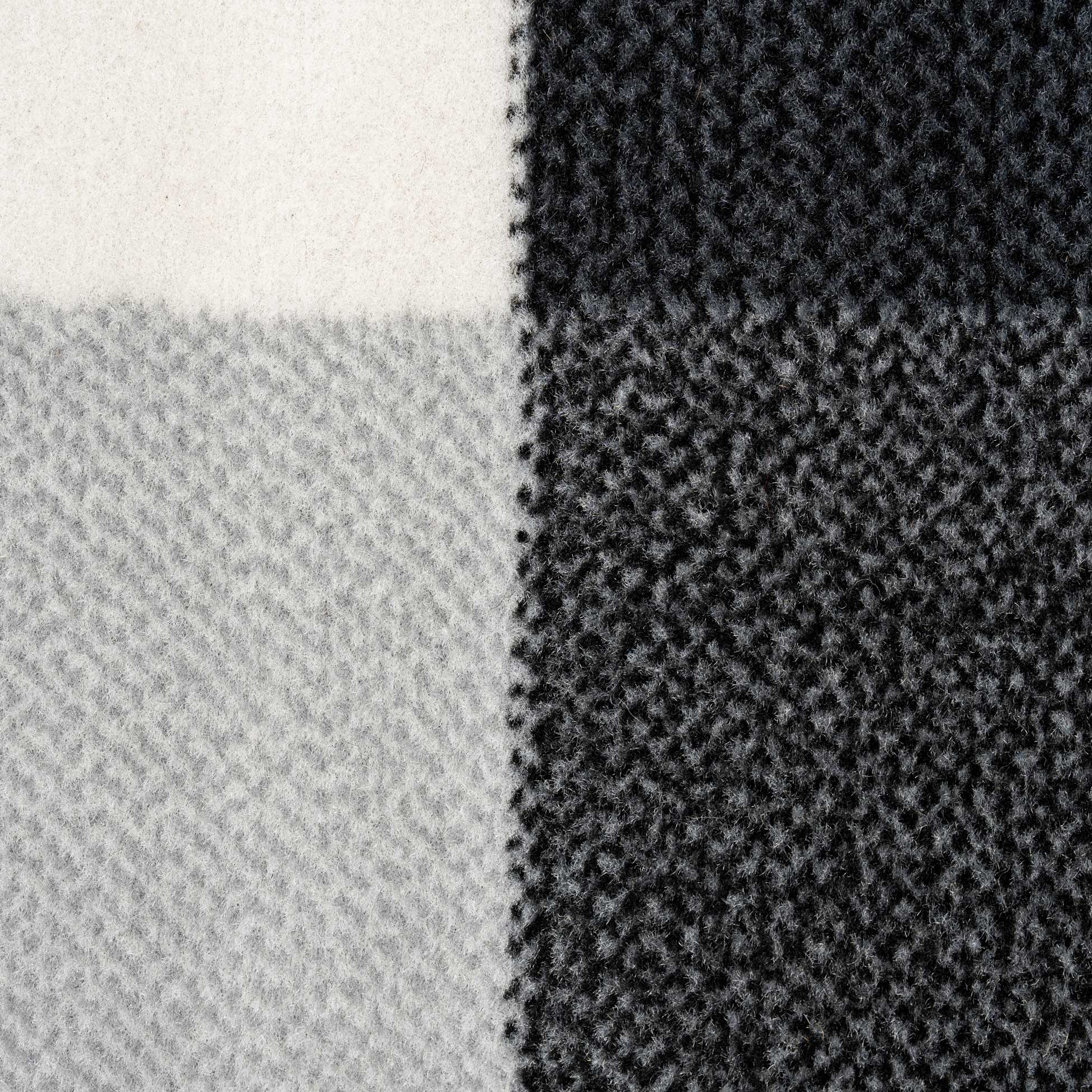 Geometric Bordered Black and Grey Rug - Image 4