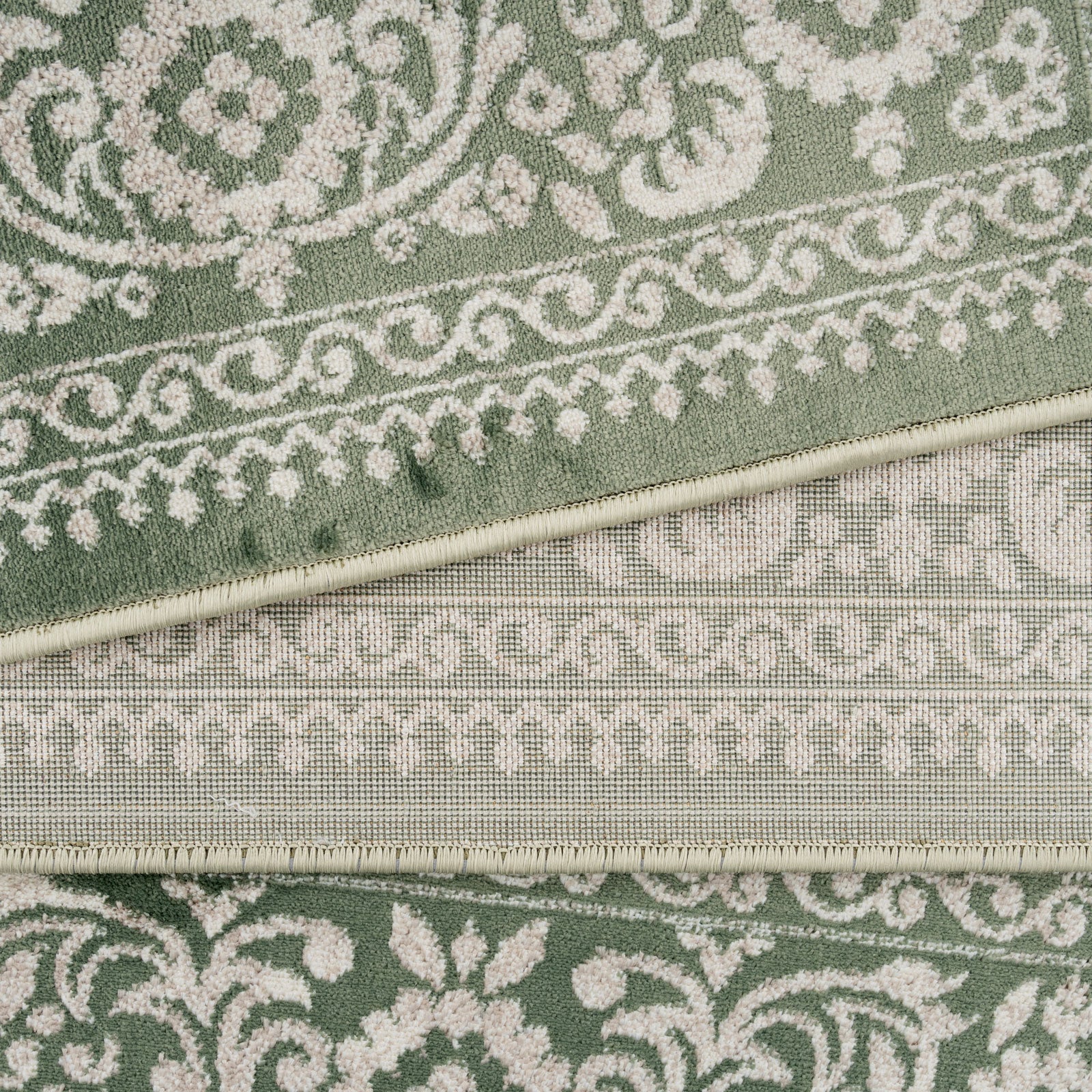 Green Ornate Medallion Rug - Jamila - Image 11