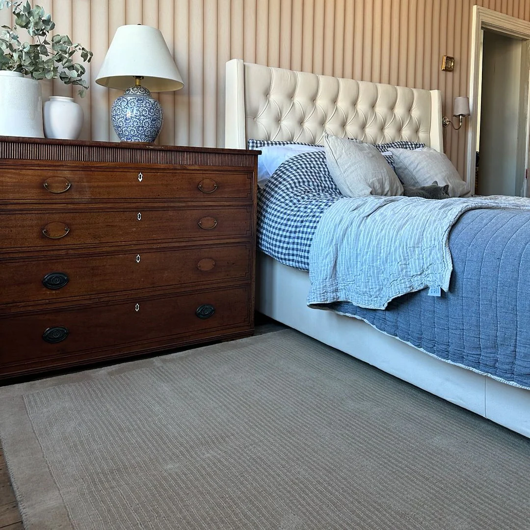 Grey Bordered Wool Rug - Olann Grey - Image 3