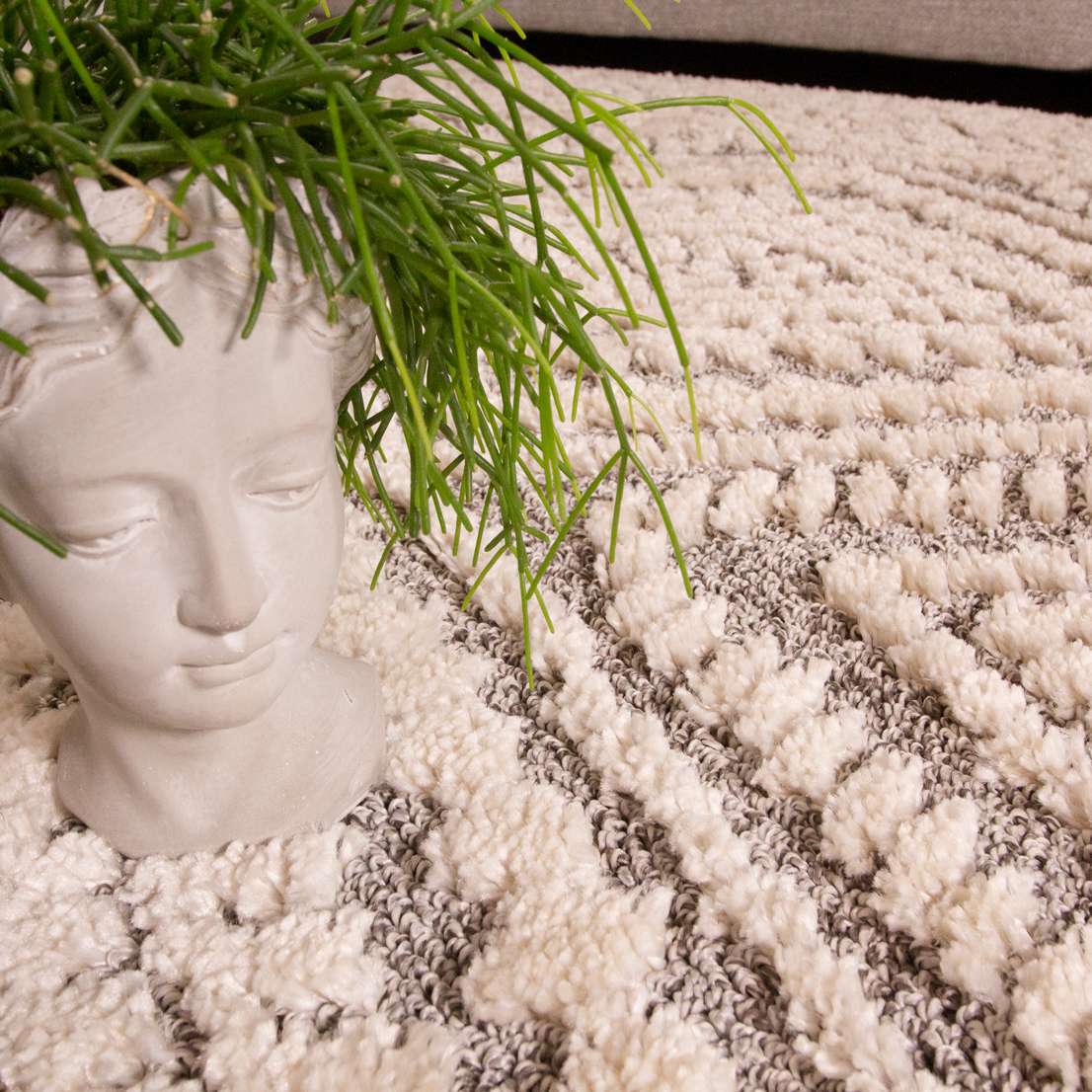 Grey Scandi Trellis Rug - Image 4