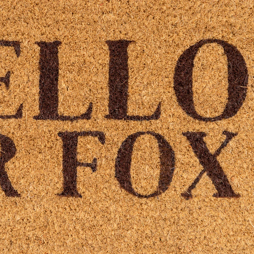 Hello Fox Coir Doormat - Image 3