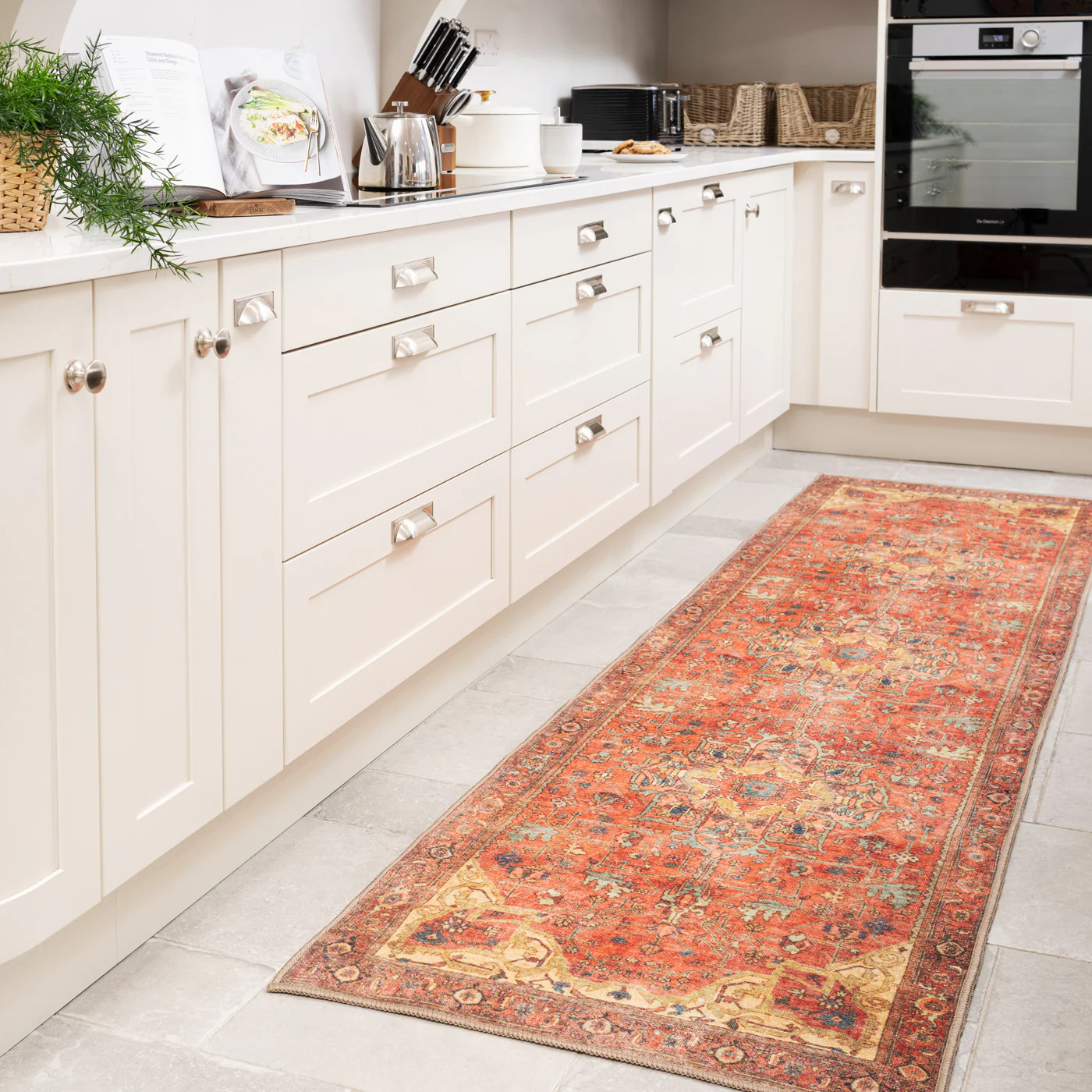 Kashan Washable Terracotta Runner - Viv - Image 4