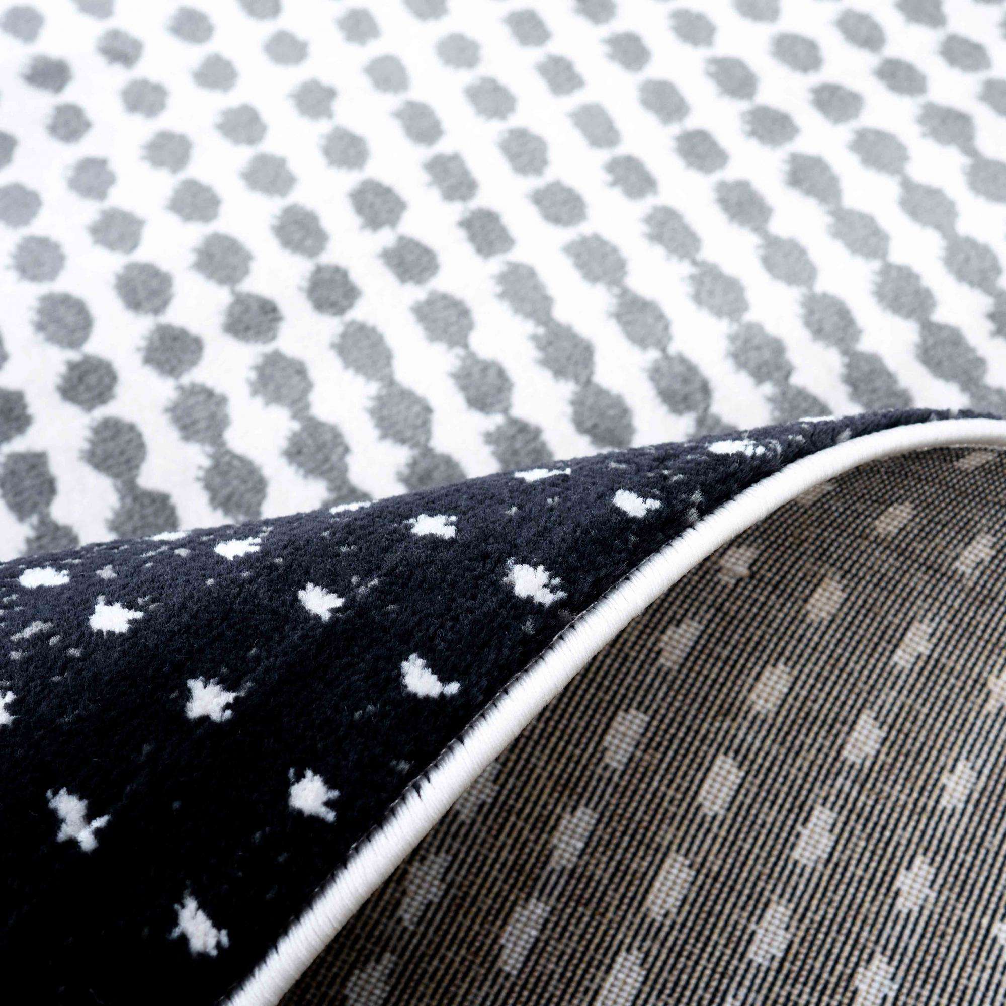 Modern Grey Spotted Ombre Effect Living Room Rug - Dottie - Image 8