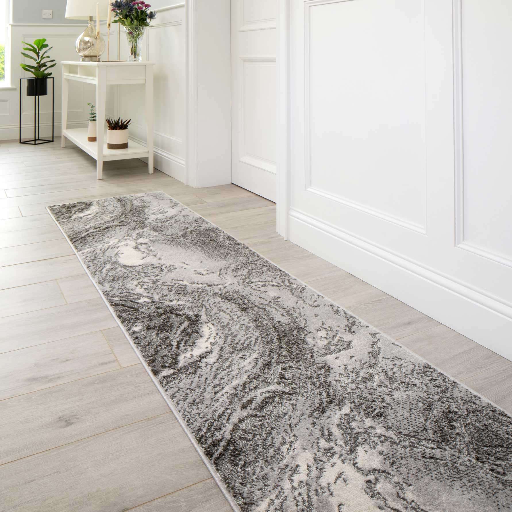 Modern Grey Textured Living Room Rug - Delta - Image 6