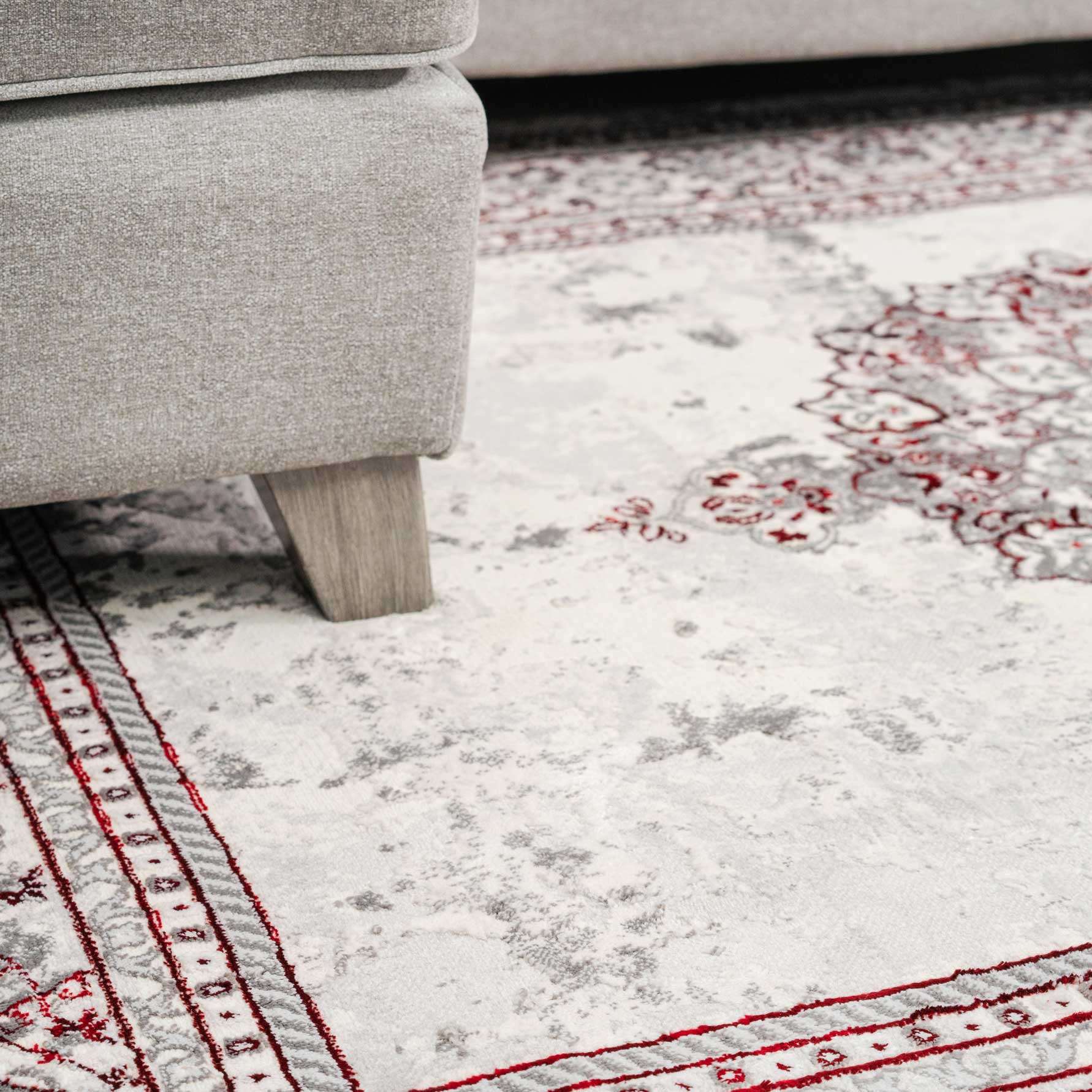 Modern Red Abstract Oriental Rugs - Victoria - Image 3