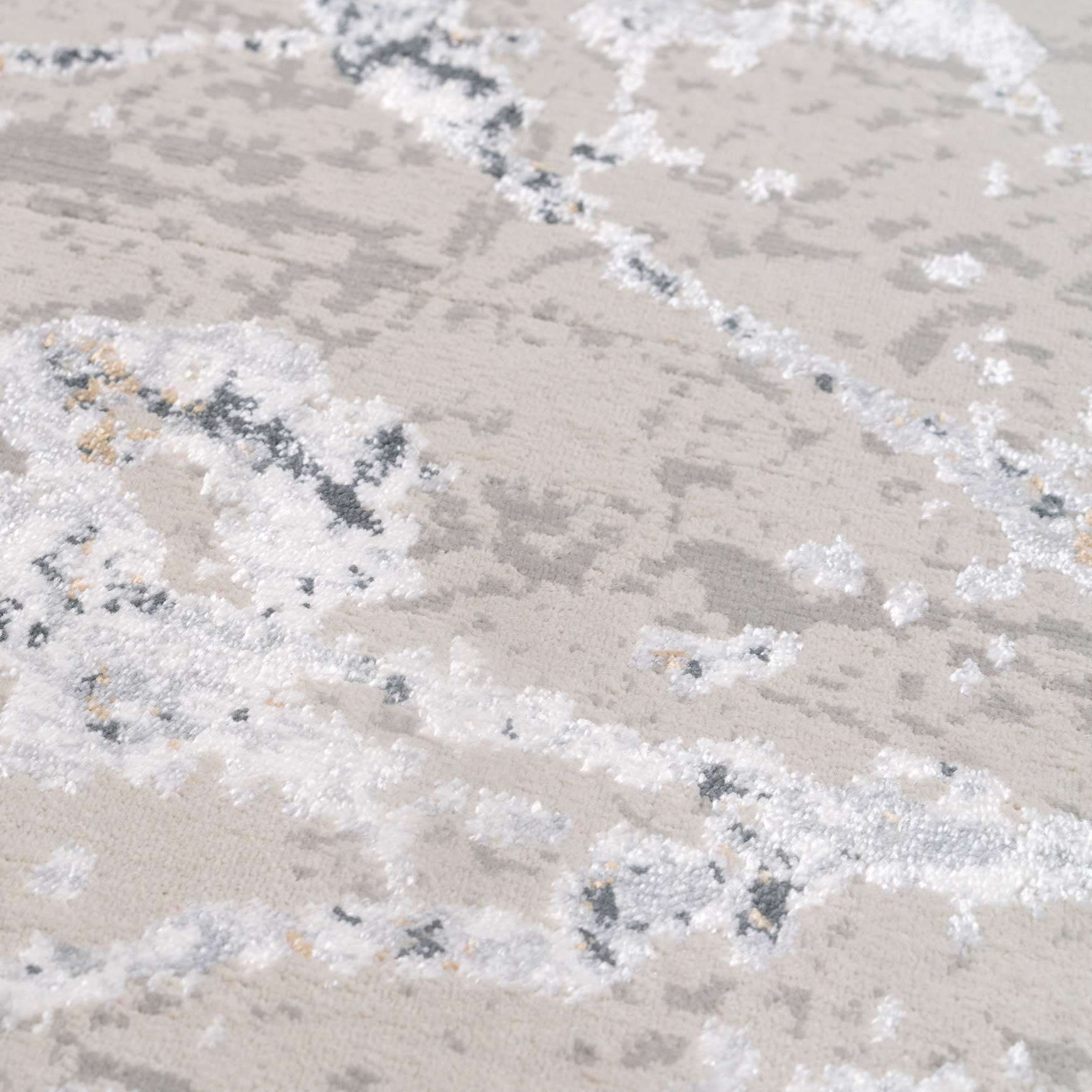 Modern Silver Abstract Living Room Rug - Vincent - Image 4