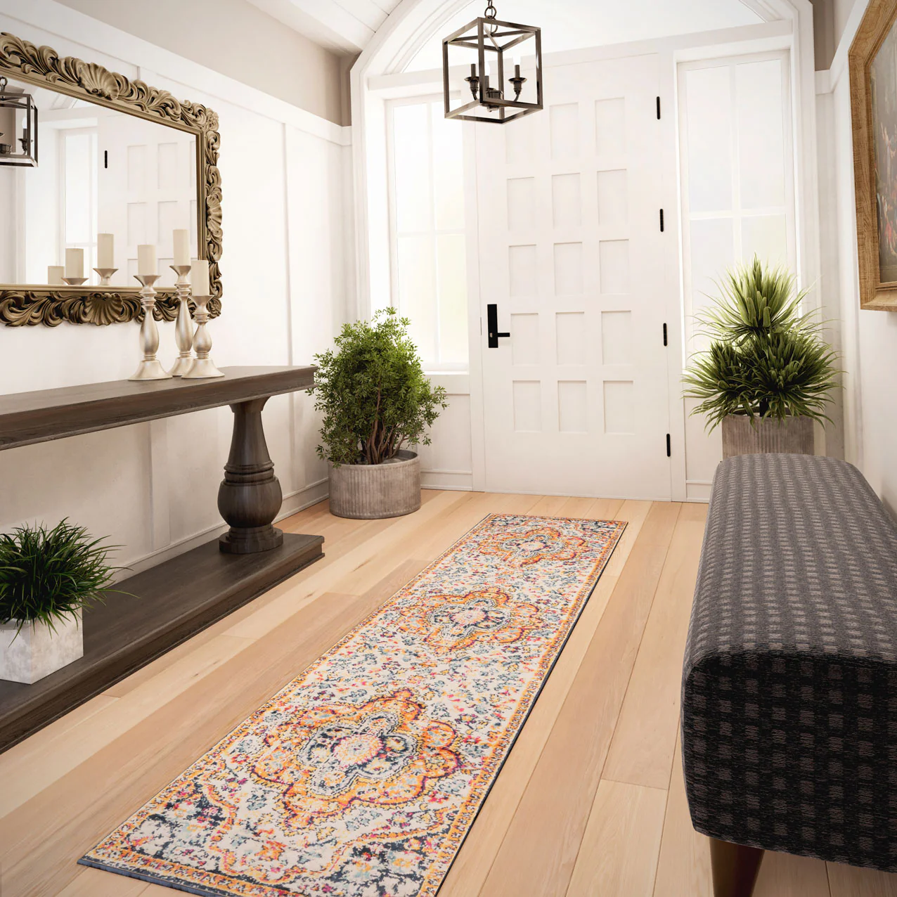 Multicolour Medallion Area Rug - Image 10