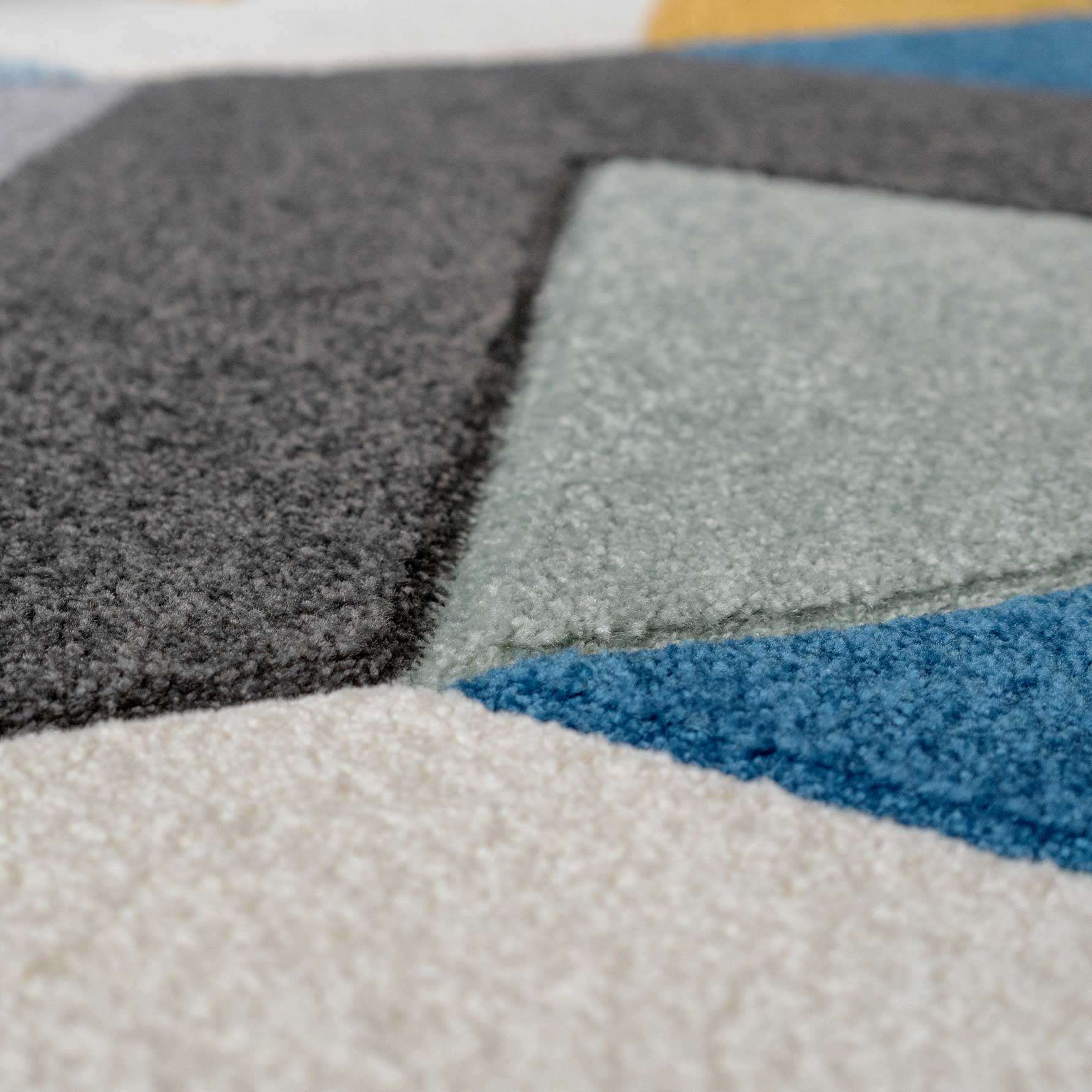 Multicolour Woven Geometric Area Rug - Angora - Image 7