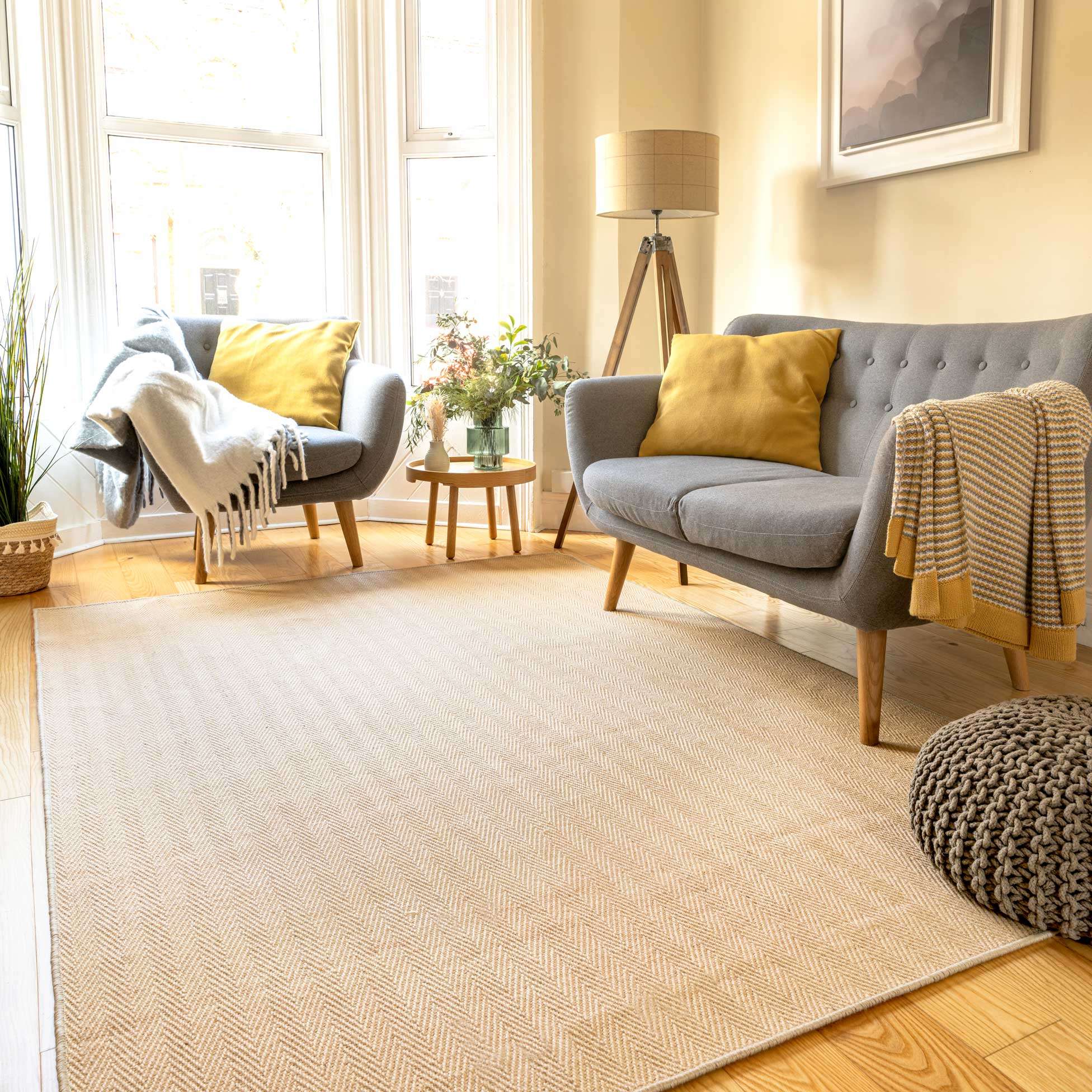 Natural Border Rustic Jute Hallway Runner Rug - Image 6