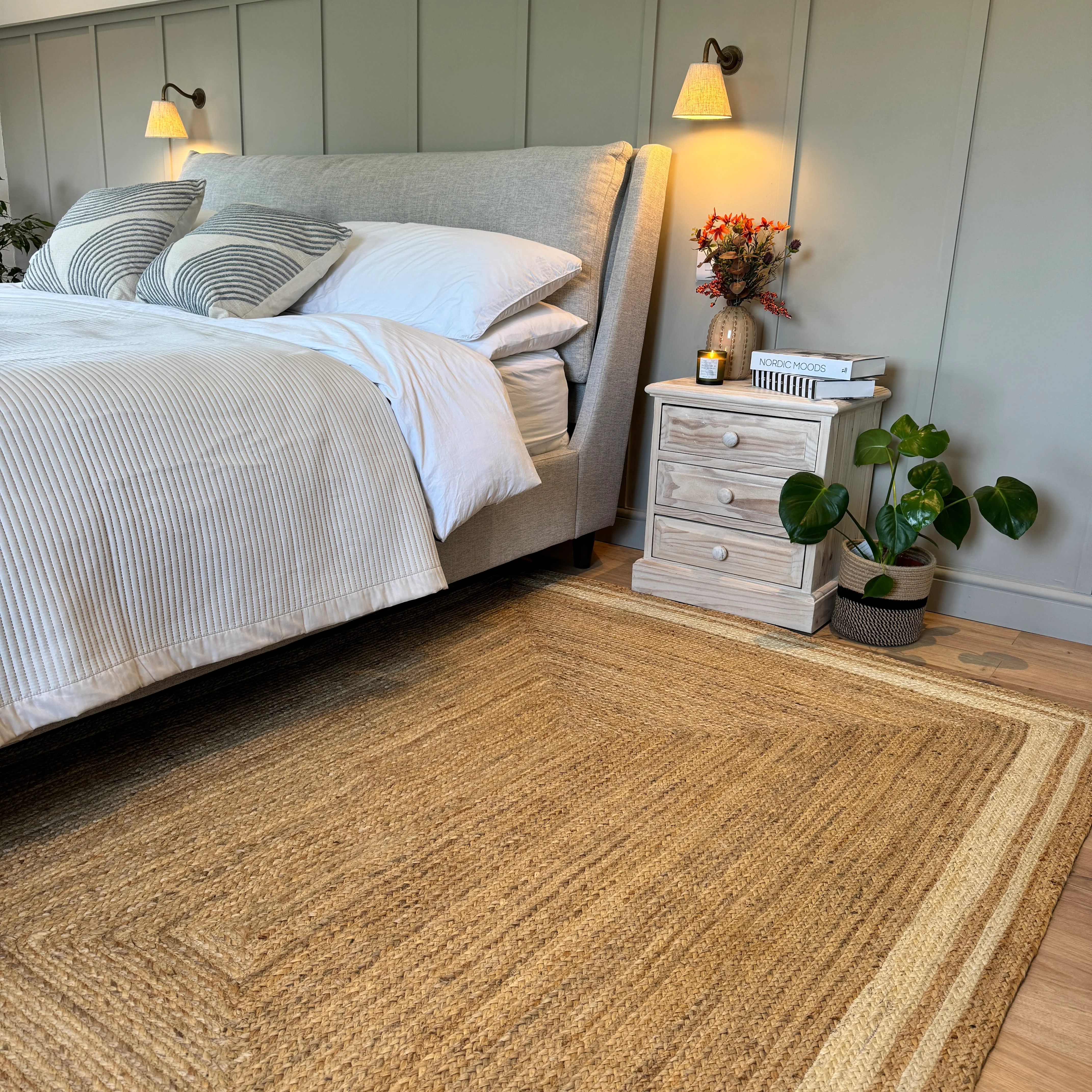 Natural Bordered Jute Rug - Laurel - Image 3