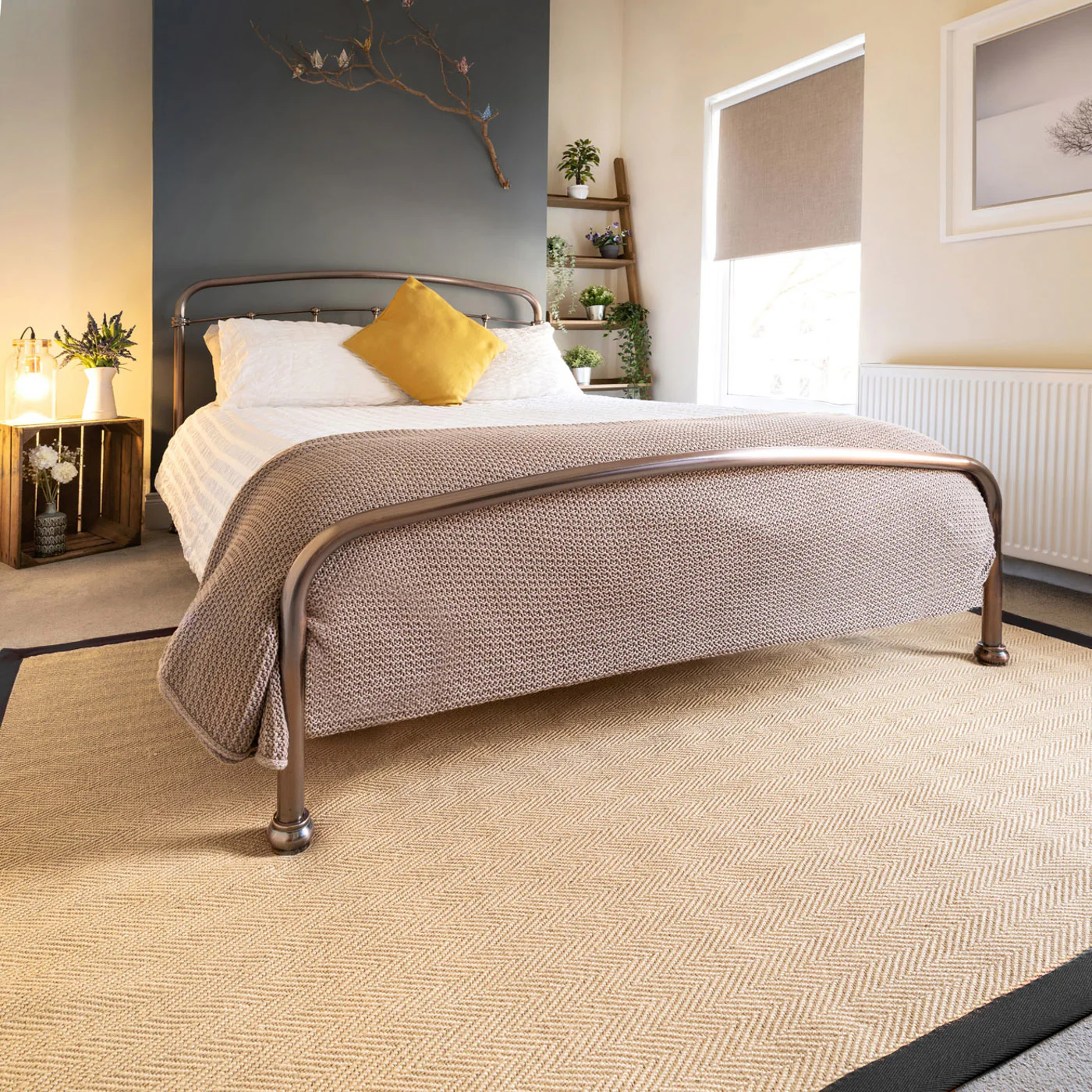 Natural Jute Border Rug - Choose Your Colour - Image 2
