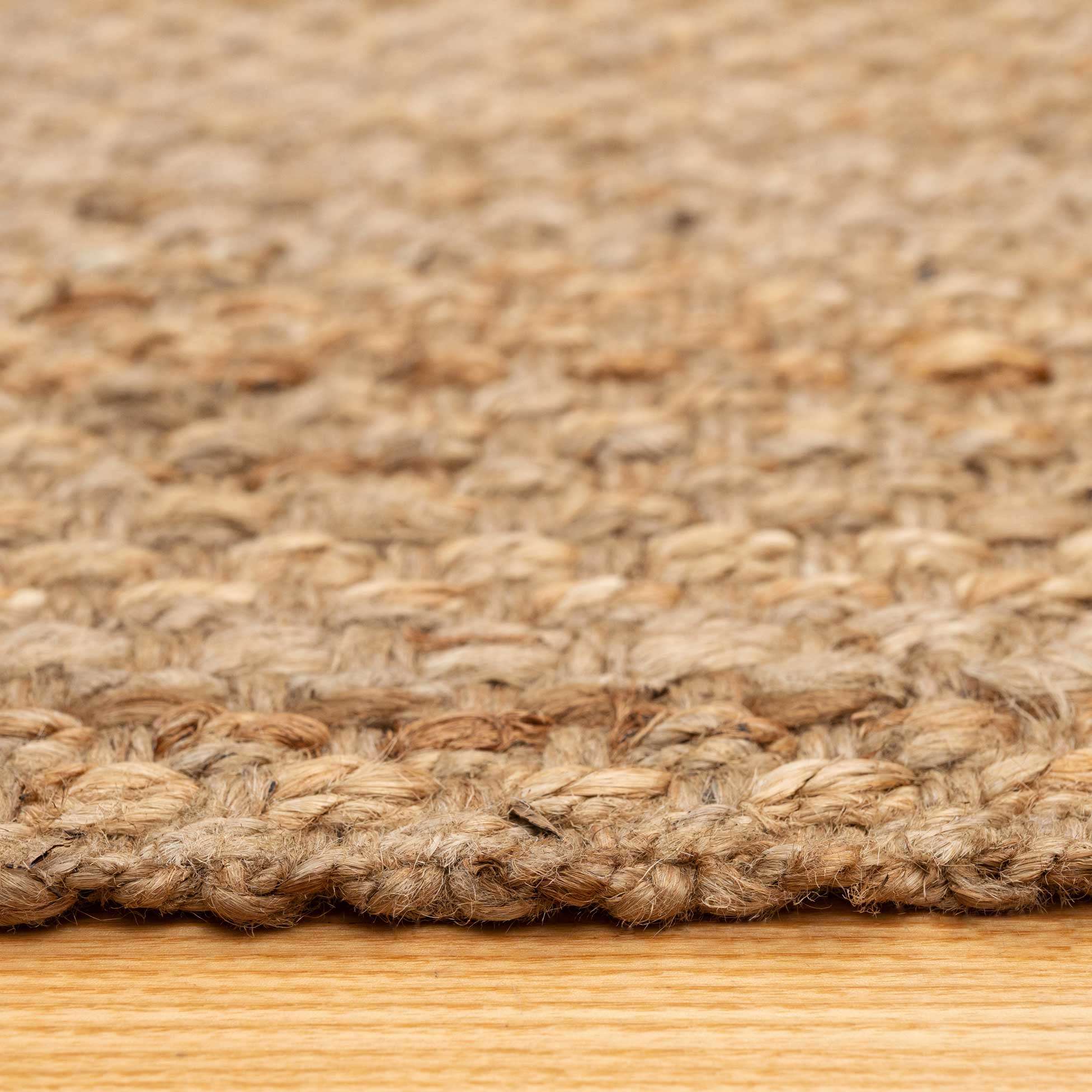 Natural Rustic Brown Bound Jute Hallway Runner  Rug - Image 6