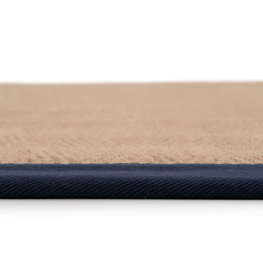 Navy Border Jute Runner Rug - Juliette Navy - Image 6