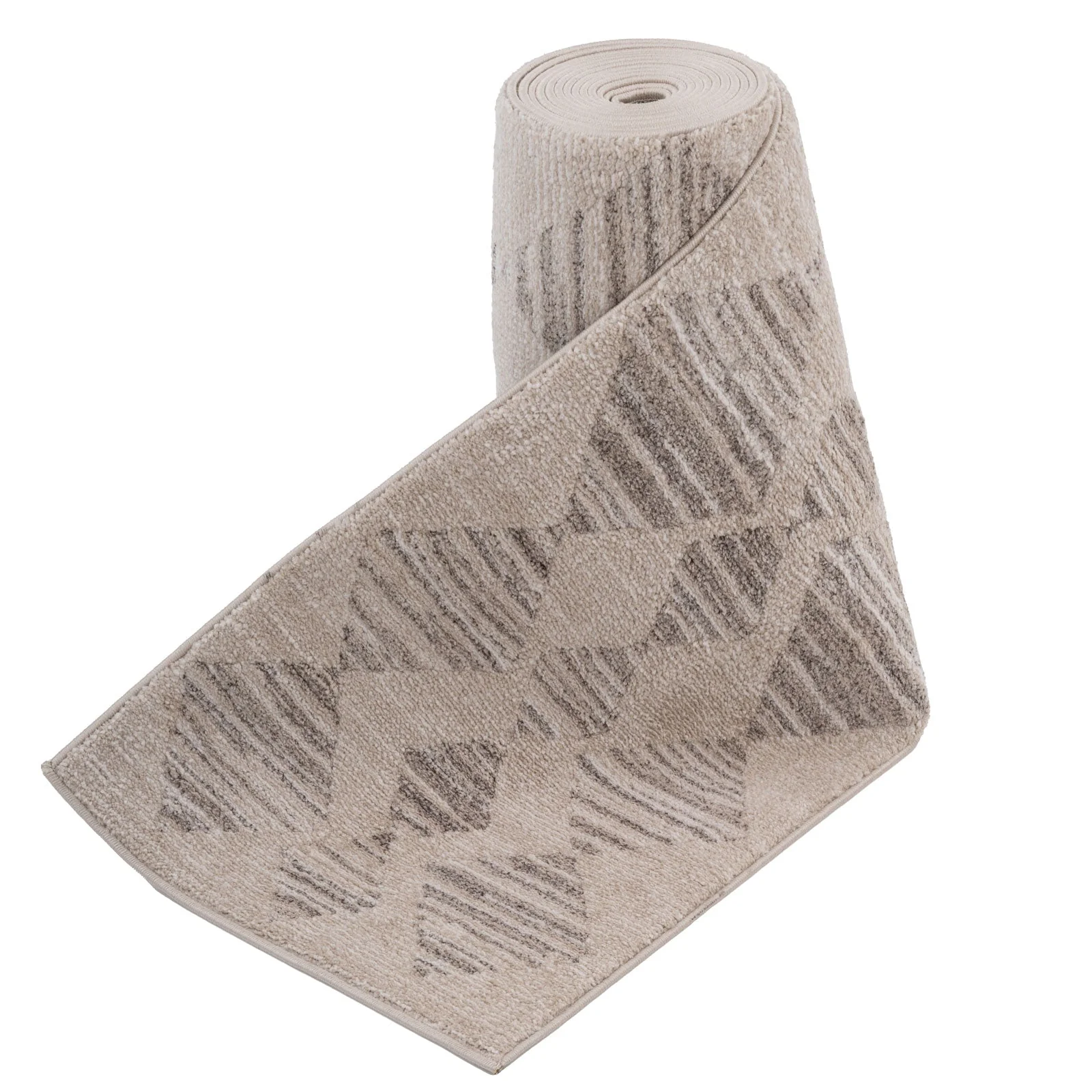 Neutral Diamond Pattern Runner Rug - Image 10
