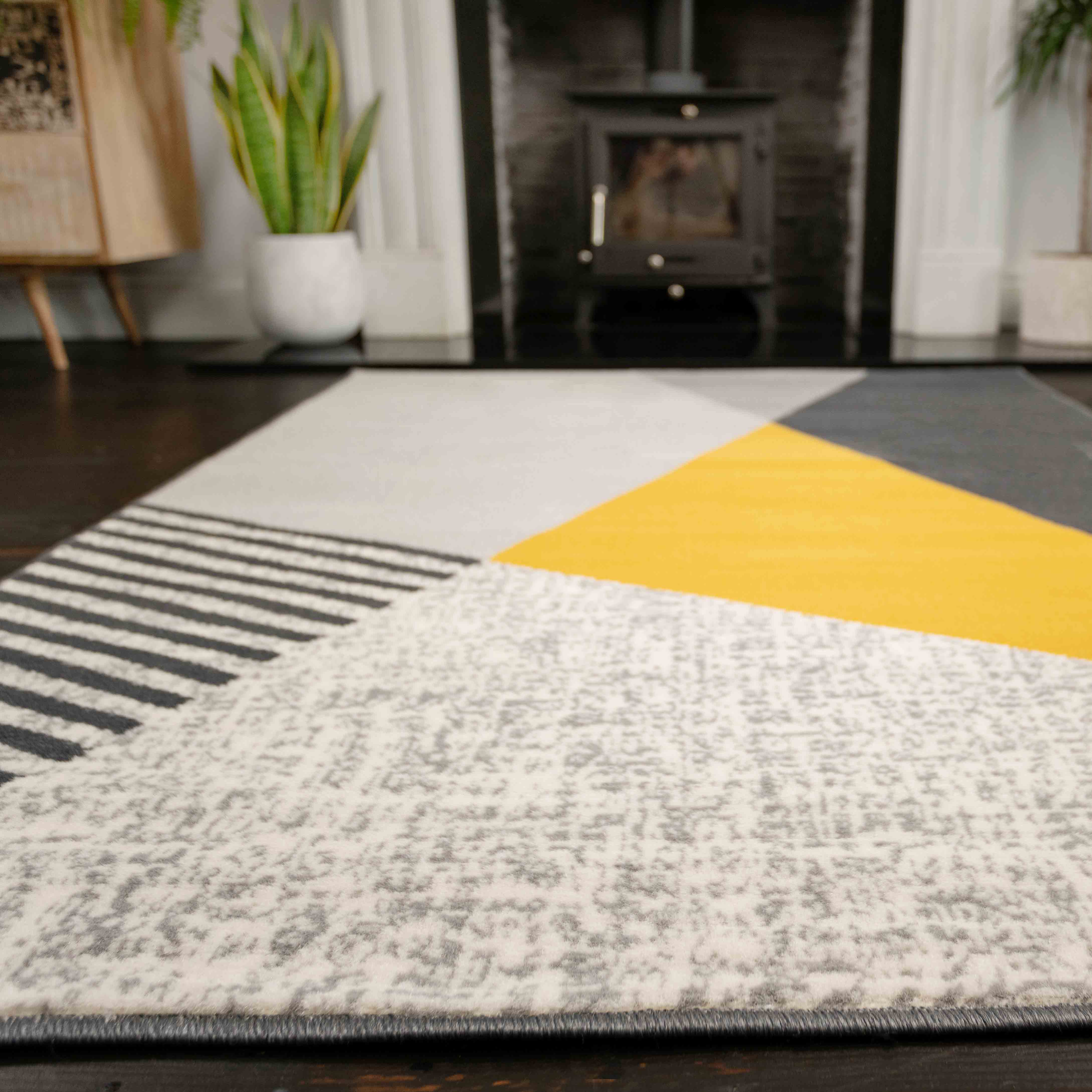 Ochre Grey Fractured Rug - Image 2