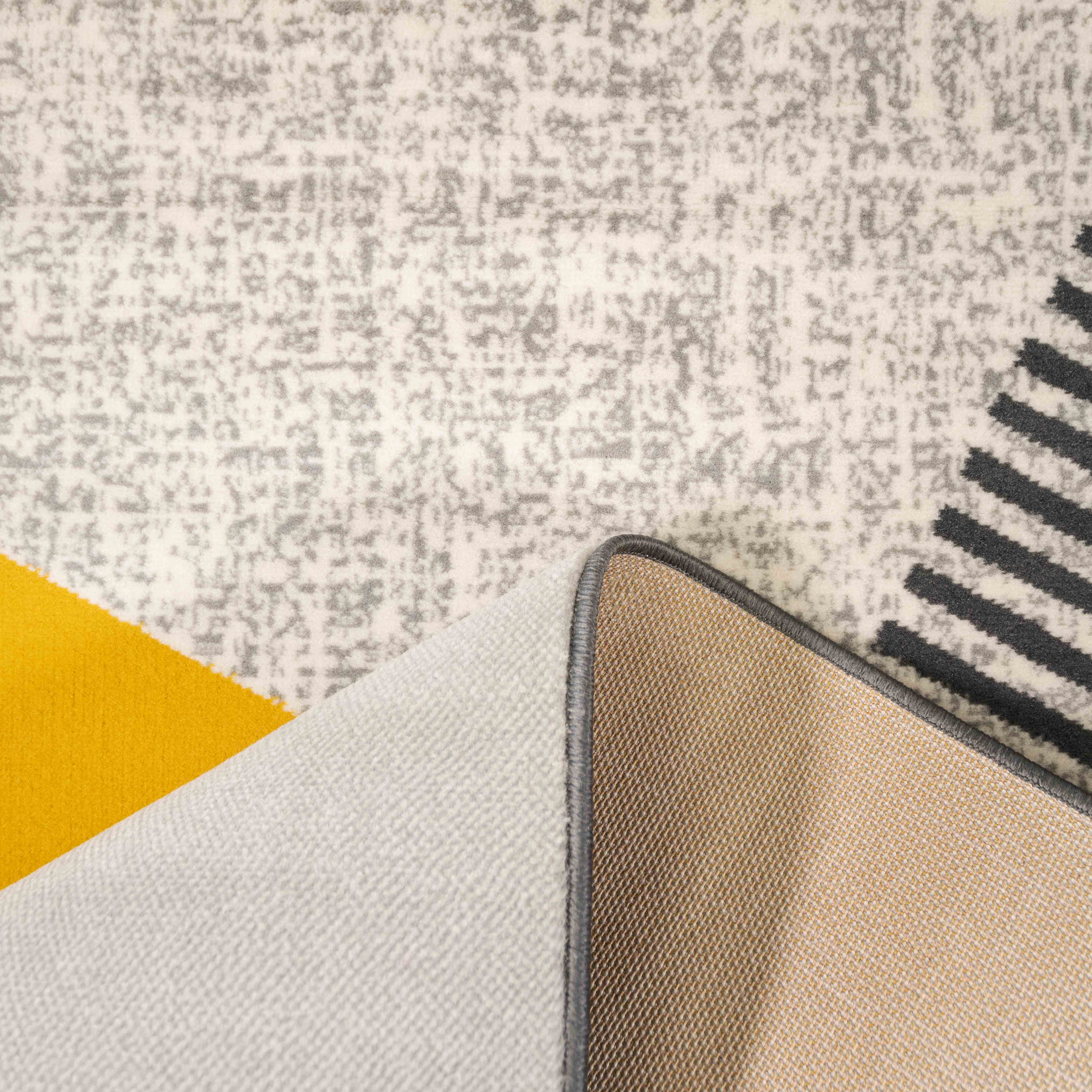 Ochre Grey Fractured Rug - Image 3