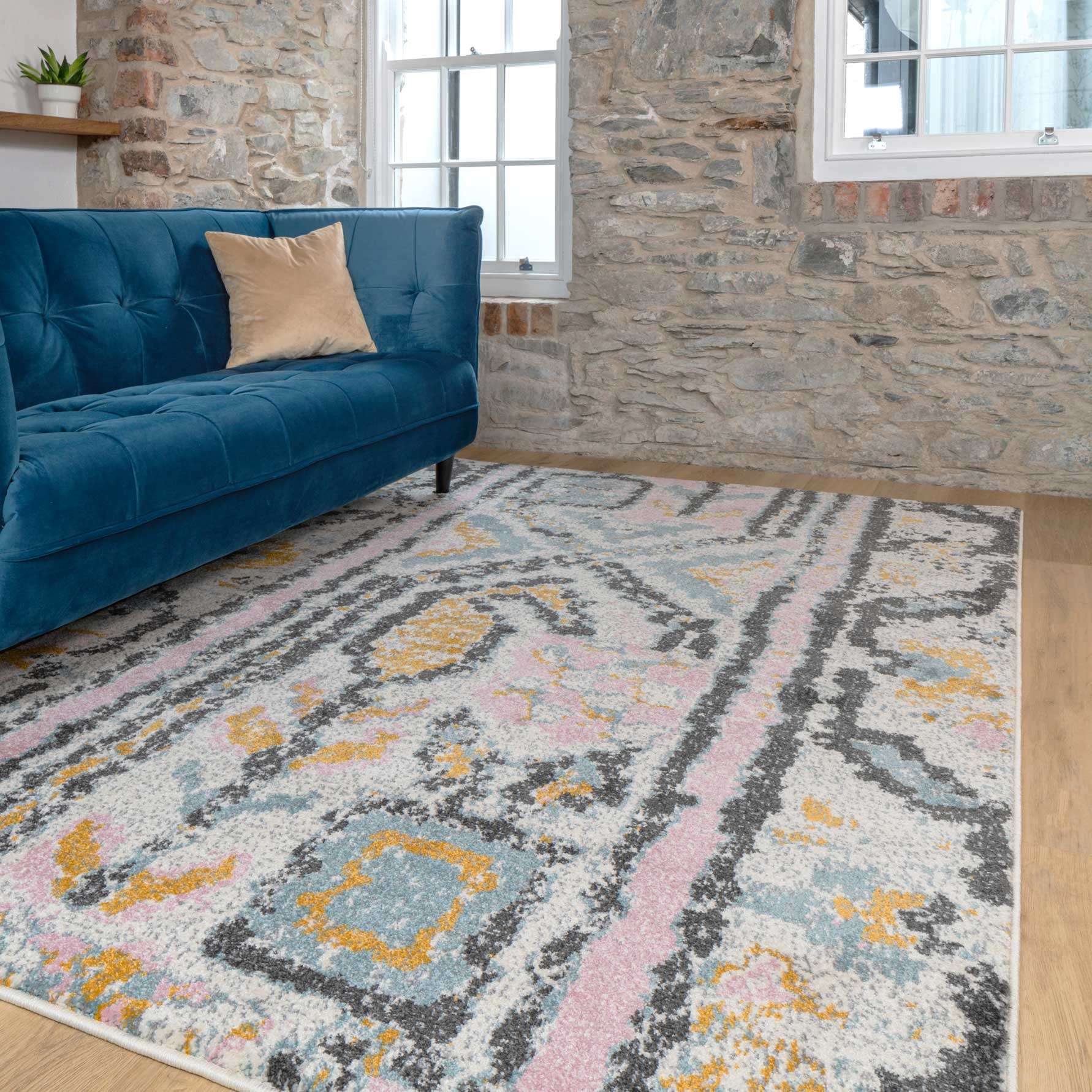 Pastel Tribal Print Area Room Rug - Image 7