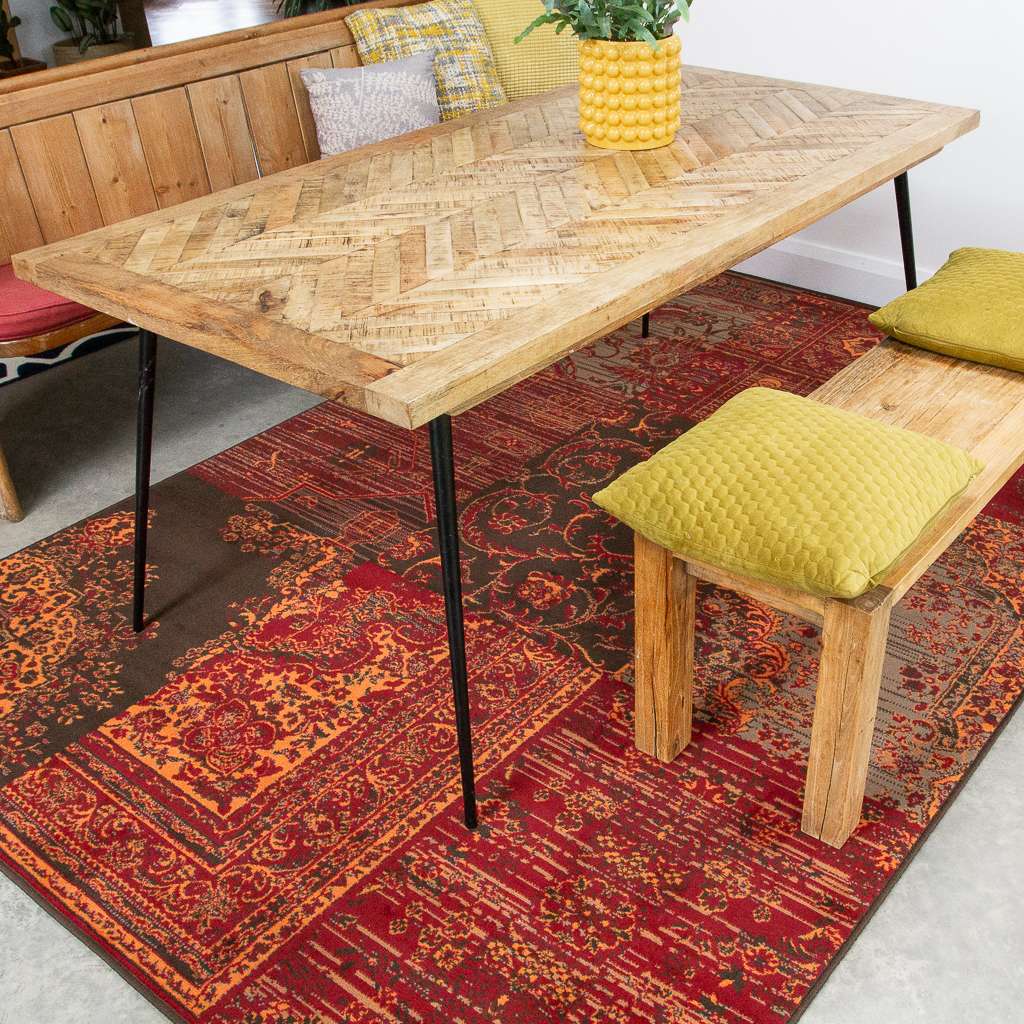 Patchwork Wine Hall Runner Rug - Image 4