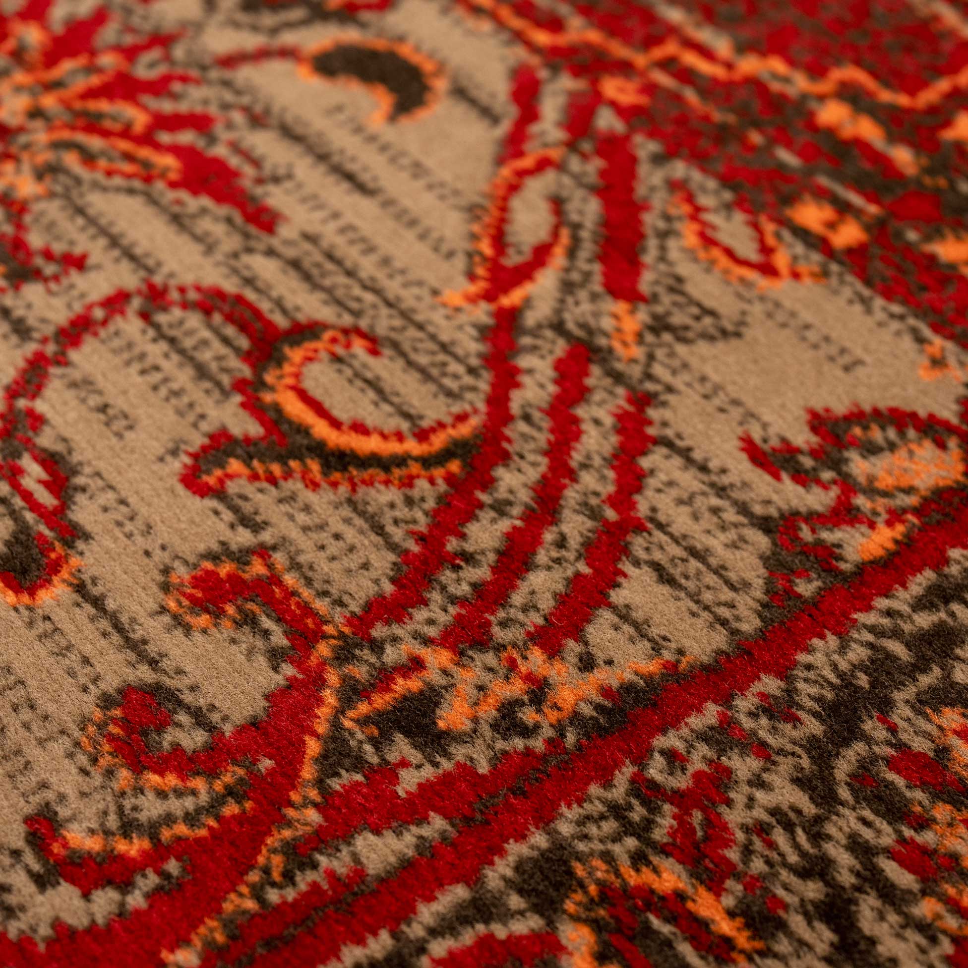 Patchwork Wine Living Room Rug - Image 5
