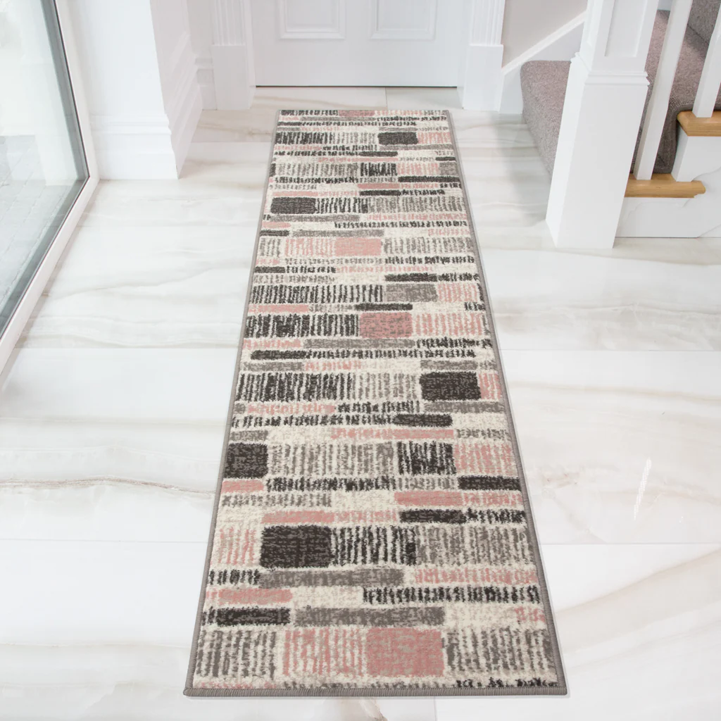 Pink Grey Modern Area Rug - Image 5