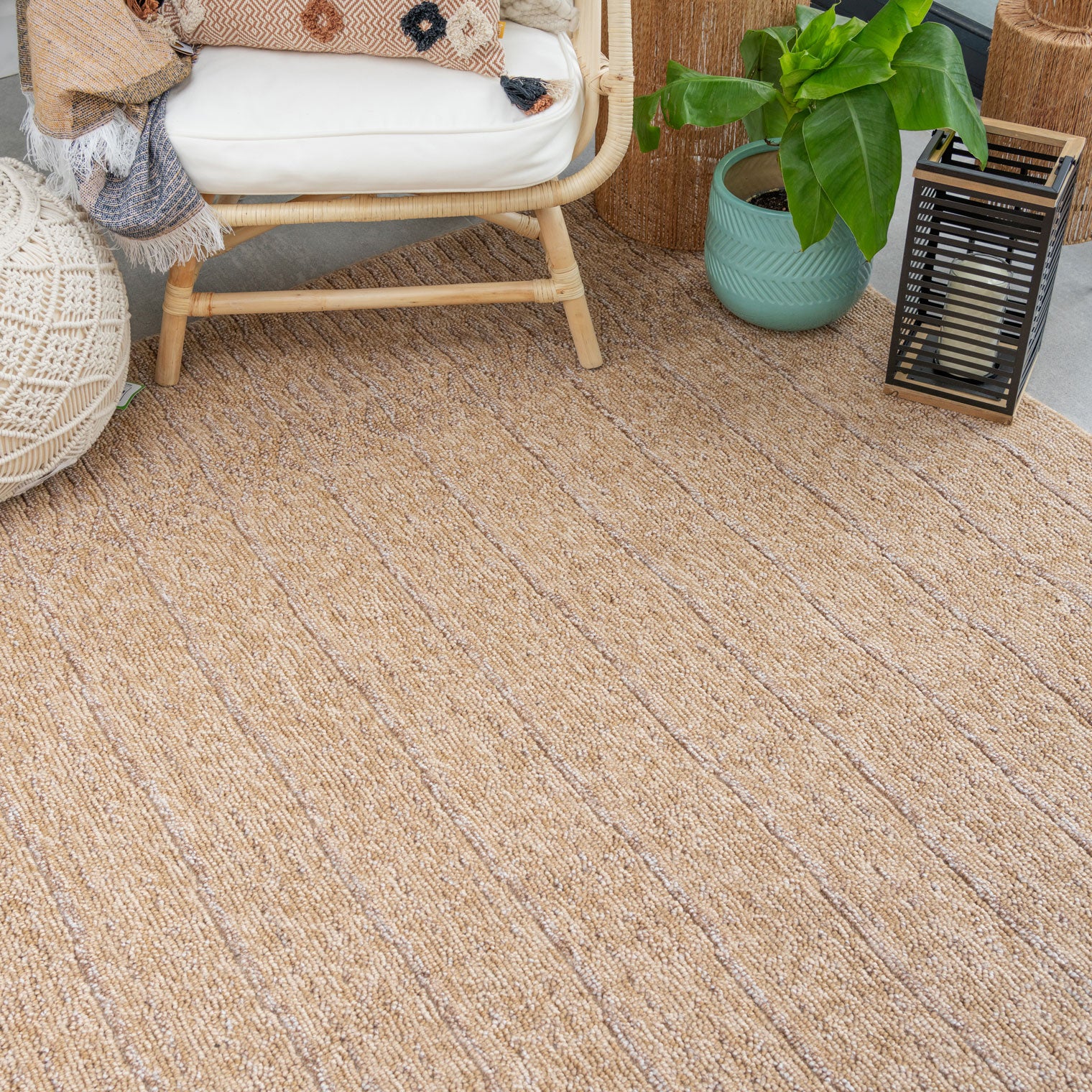 Plain Jute Brown Living Room Rug - Saule - Image 4