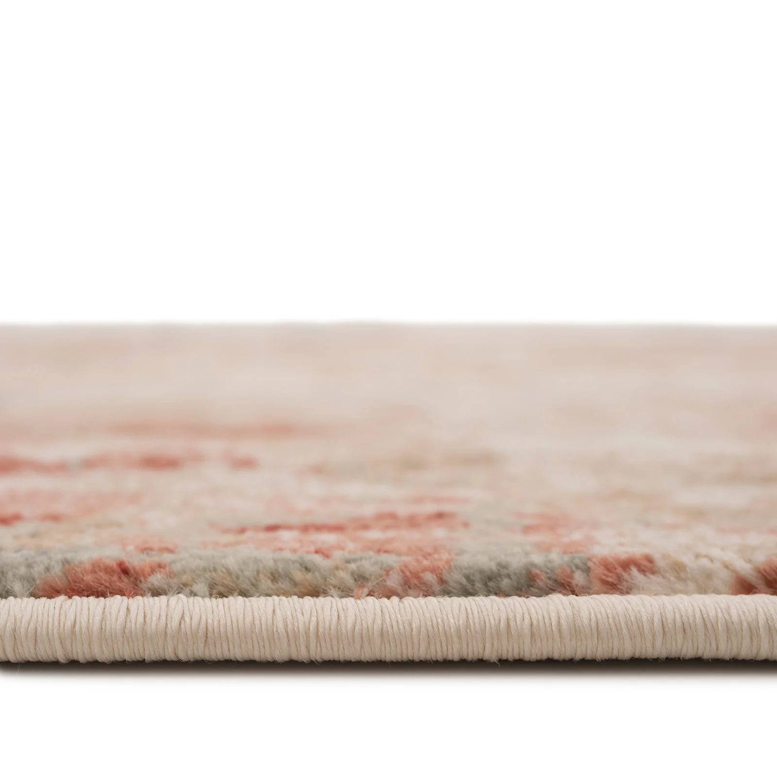 Plush Abstract Beige Orange Runner - Farah - Image 3