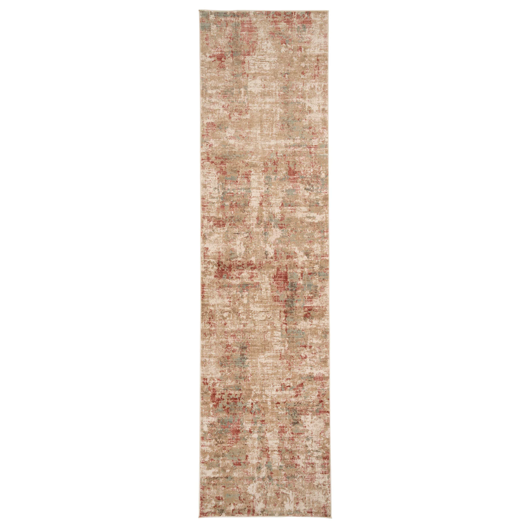 Plush Abstract Beige Orange Runner - Farah - Image 8