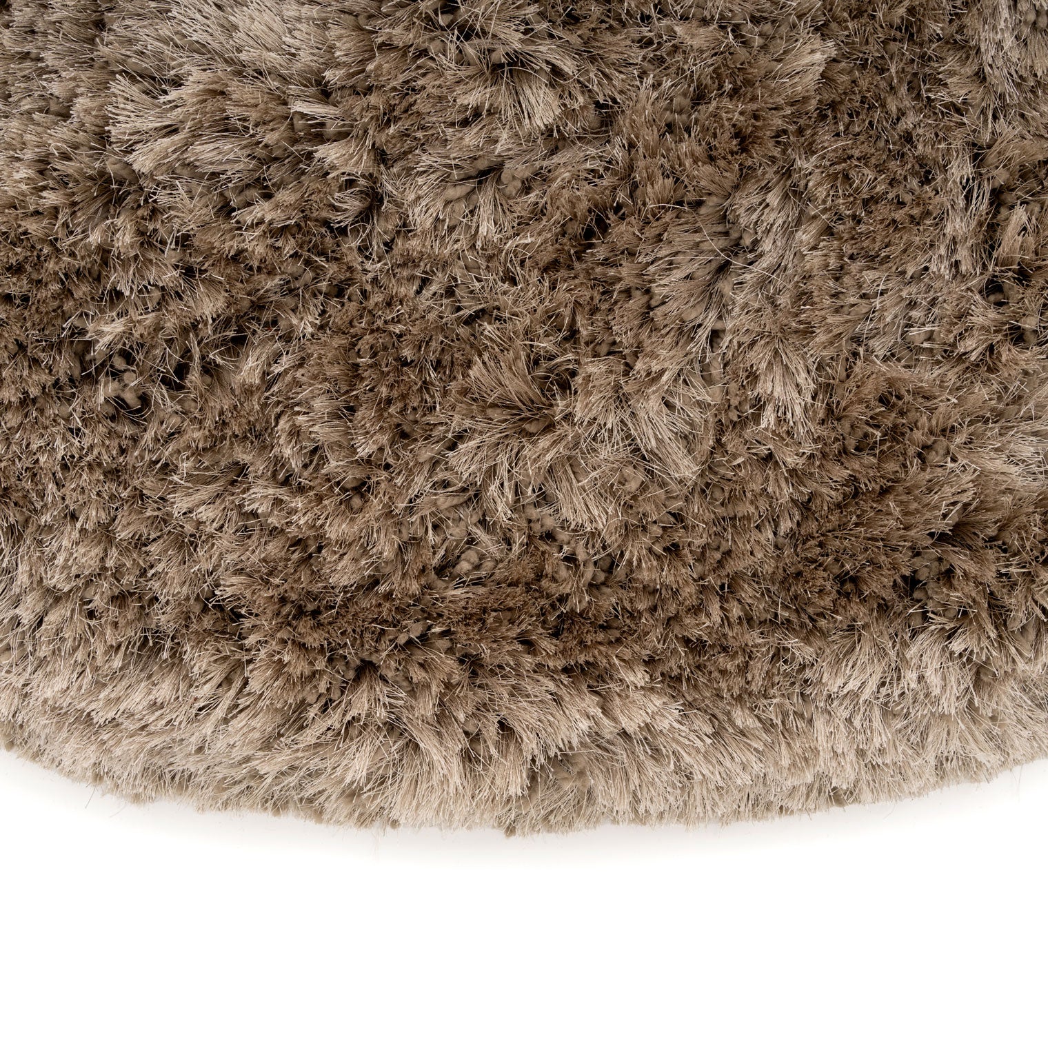 Plush Silver Grey Shaggy Circle Rug - Image 6