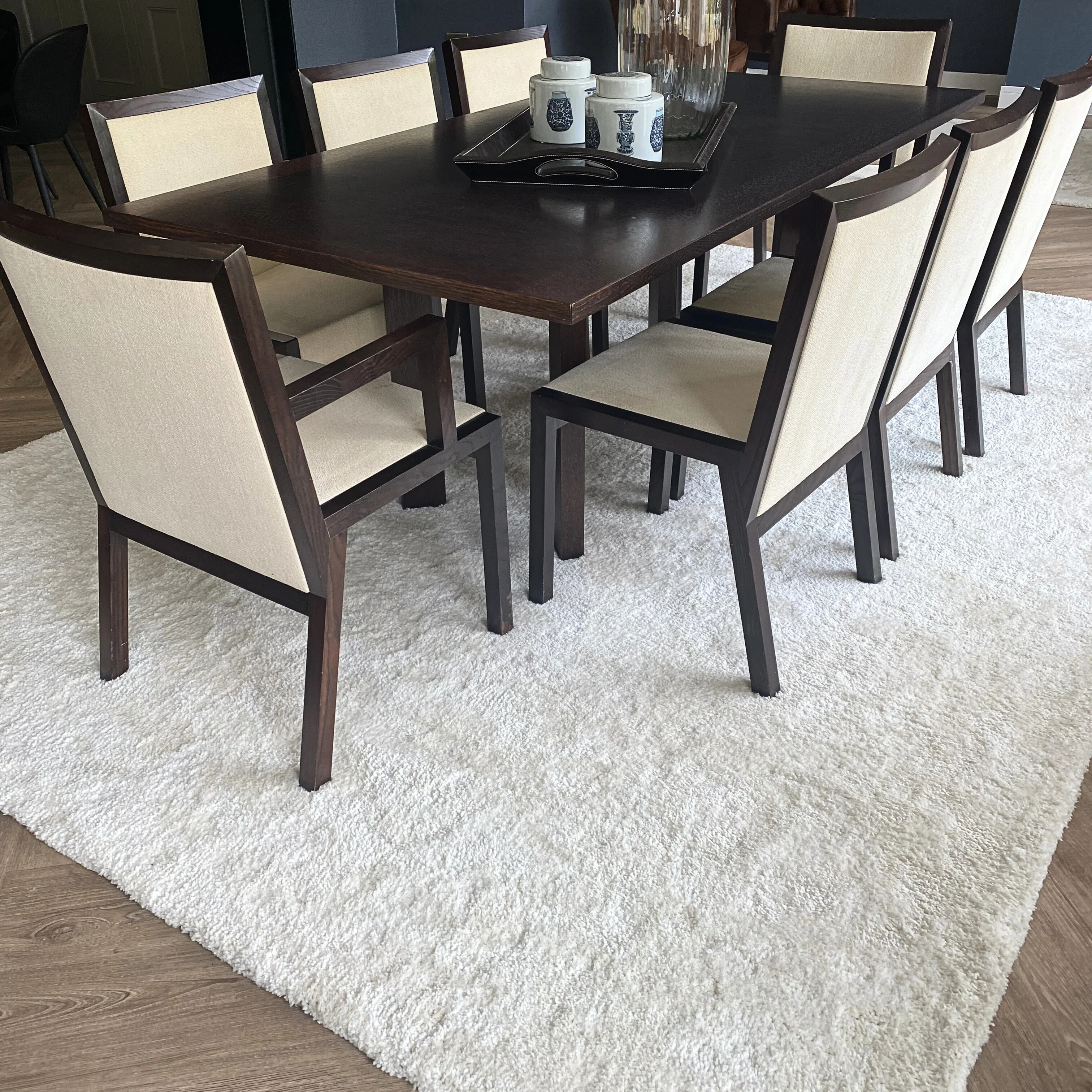 Premium Cream Shaggy Rug - Lace - Image 9