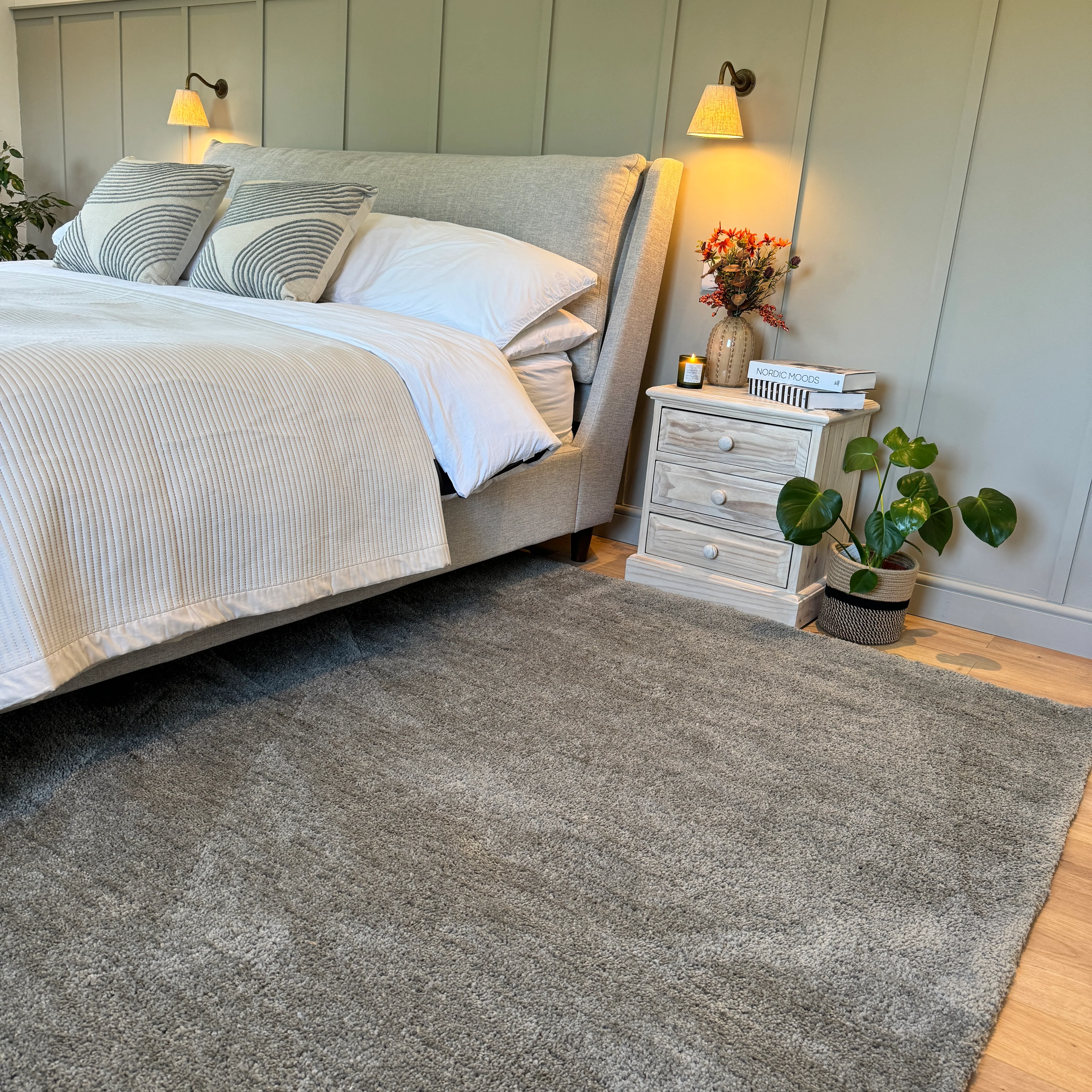 Premium Grey Shaggy Rug - Dove - Image 3