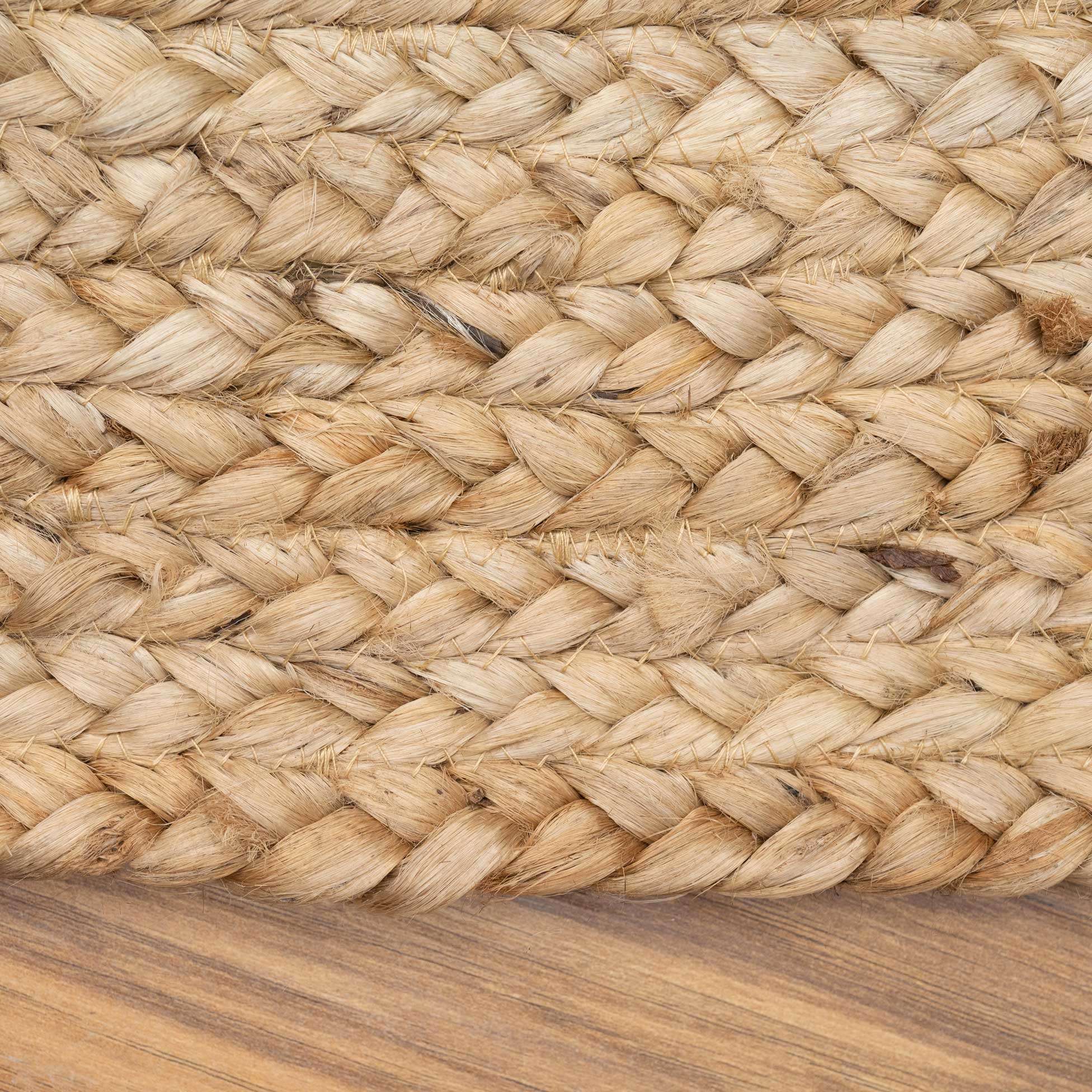 Rustic Jute Round Natural Circle Rug - Image 4