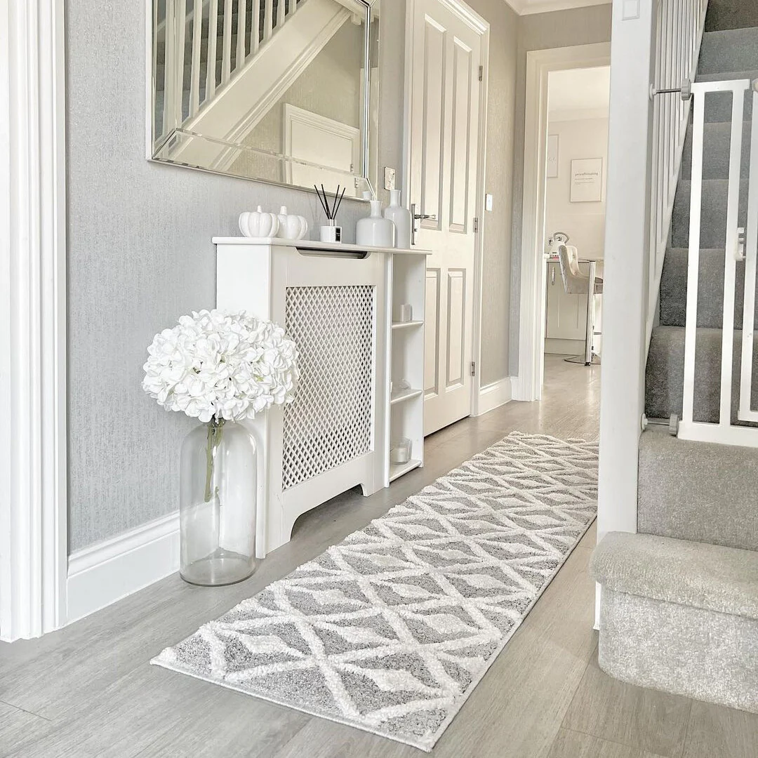 Scandi Grey Cream Tufted Hi Low Pile Rug - Benni - Image 3